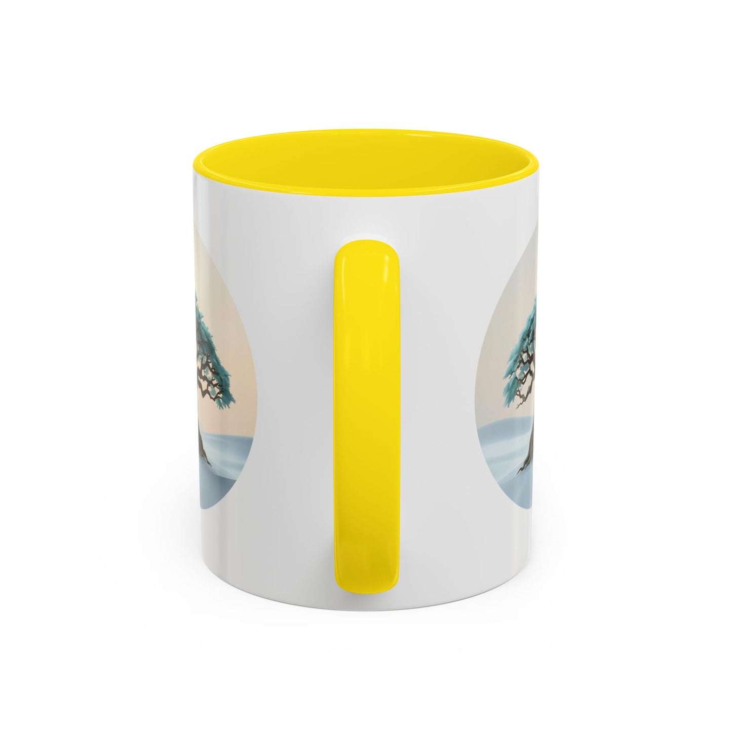 Snowy Drift Tree of Life Accent Coffee Mug - 11oz Perfect for Nature Lovers & Cozy Moments