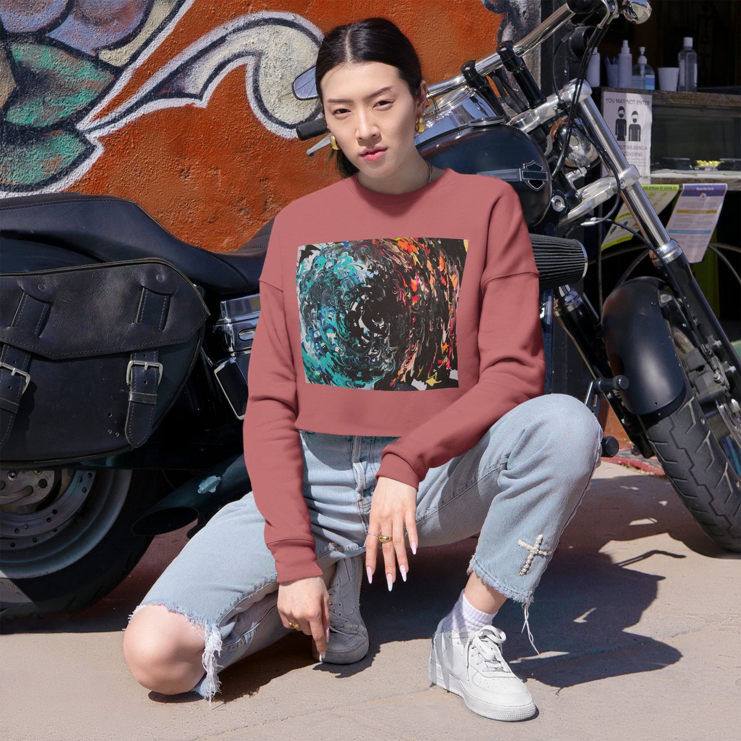Women's Cropped Sweatshirt by Doon