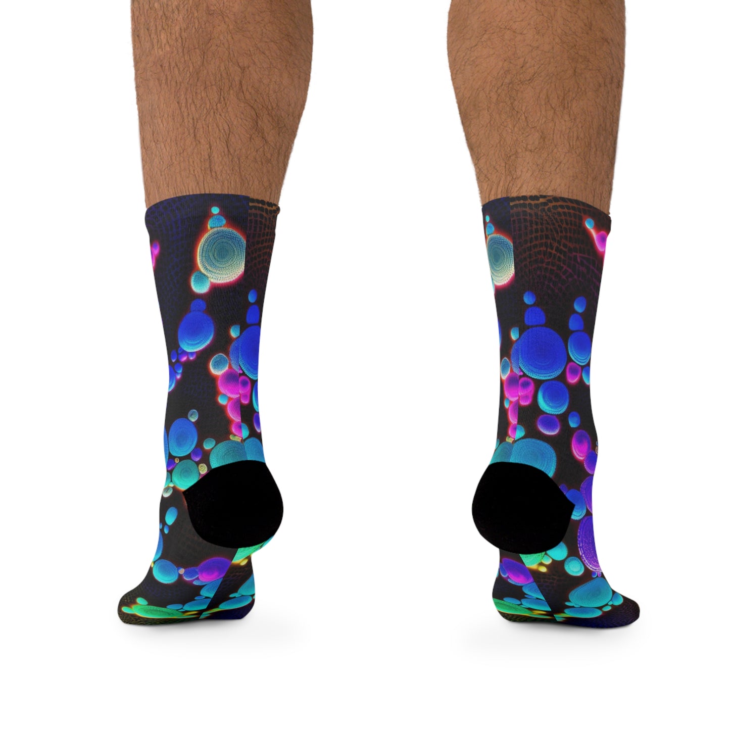 Colorful Abstract Recycled Poly Socks - Eco-Friendly Fashion for Everyday Wear