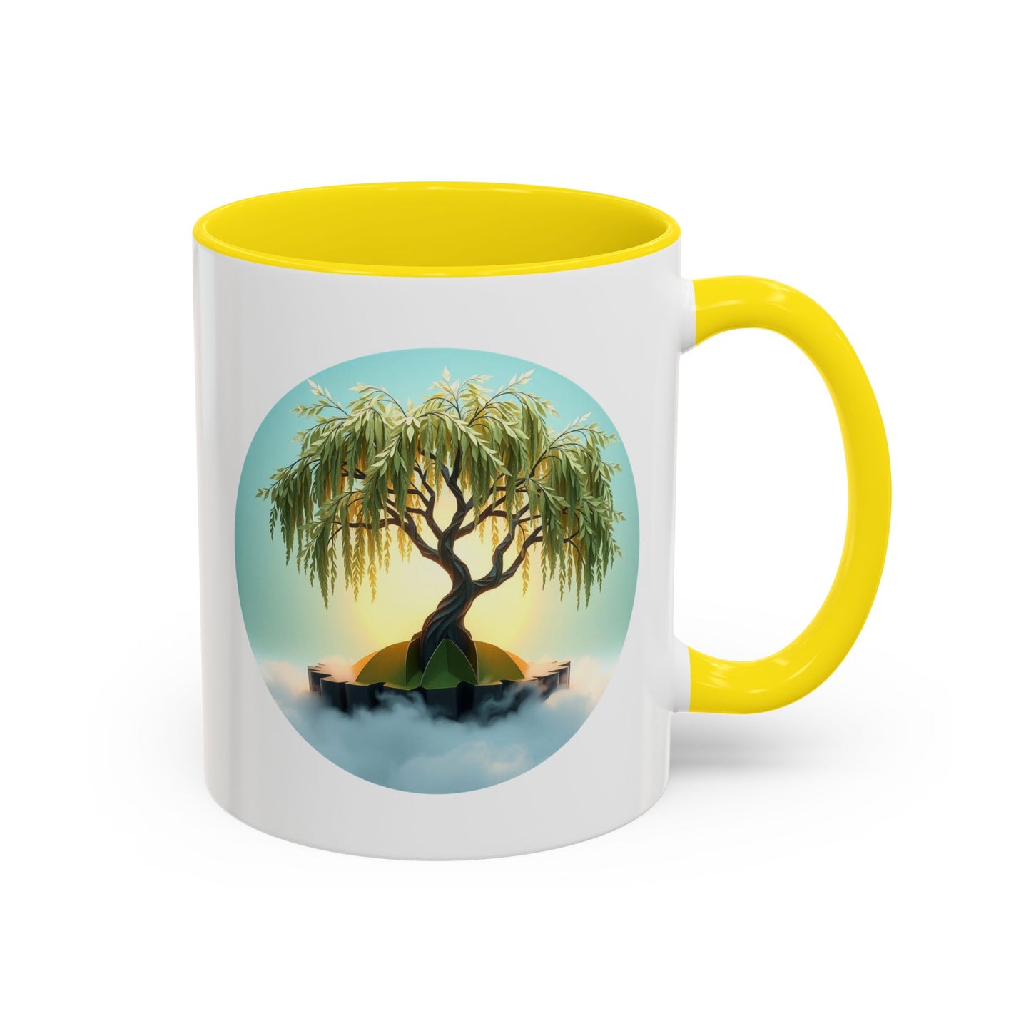 Serene Willow Tree of Life Accent Coffee Mug - 11oz Perfect for Nature Lovers & Cozy Moments