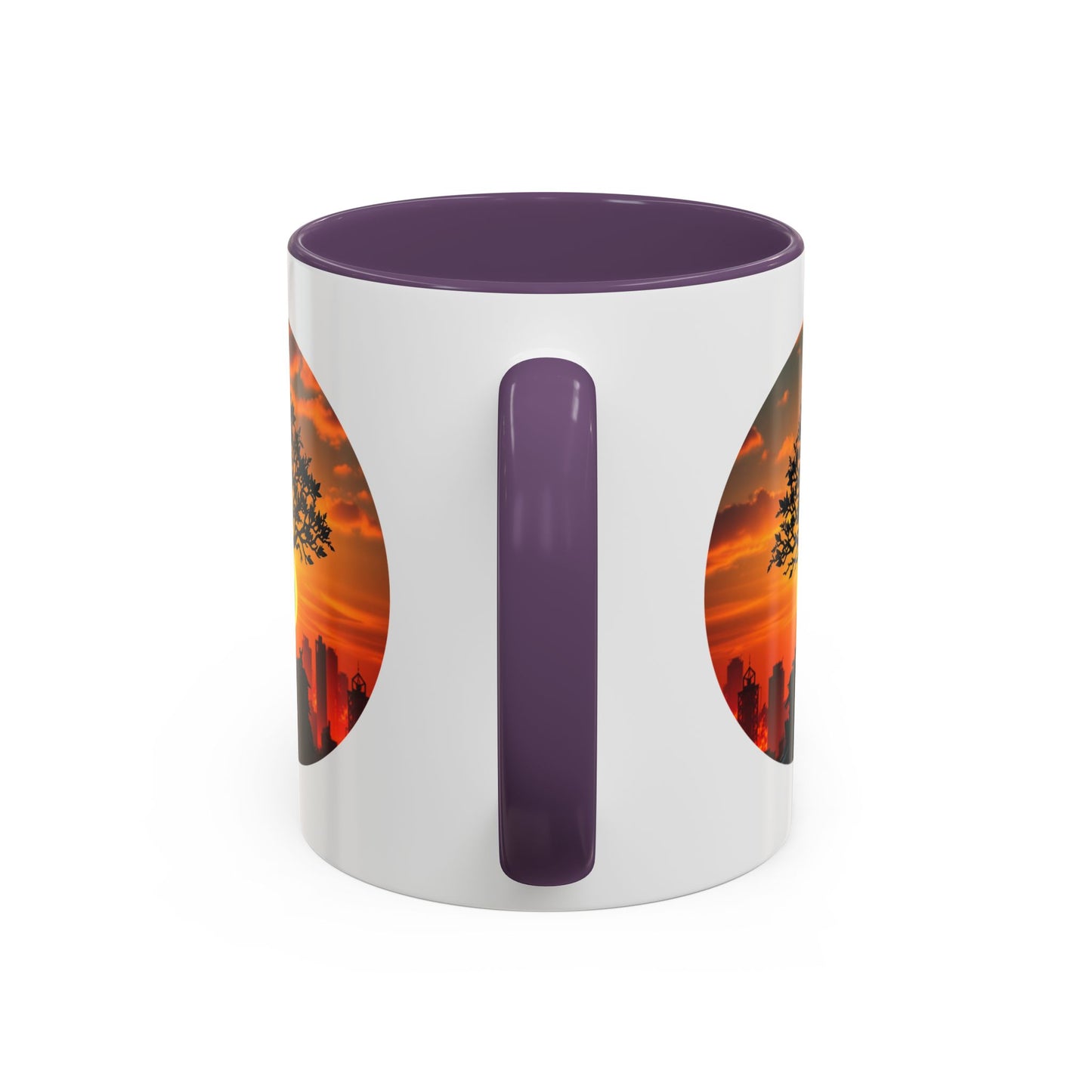 Serene Sunset Tree of Life Accent Coffee Mug - 11oz Perfect for Nature Lovers & Cozy Moments