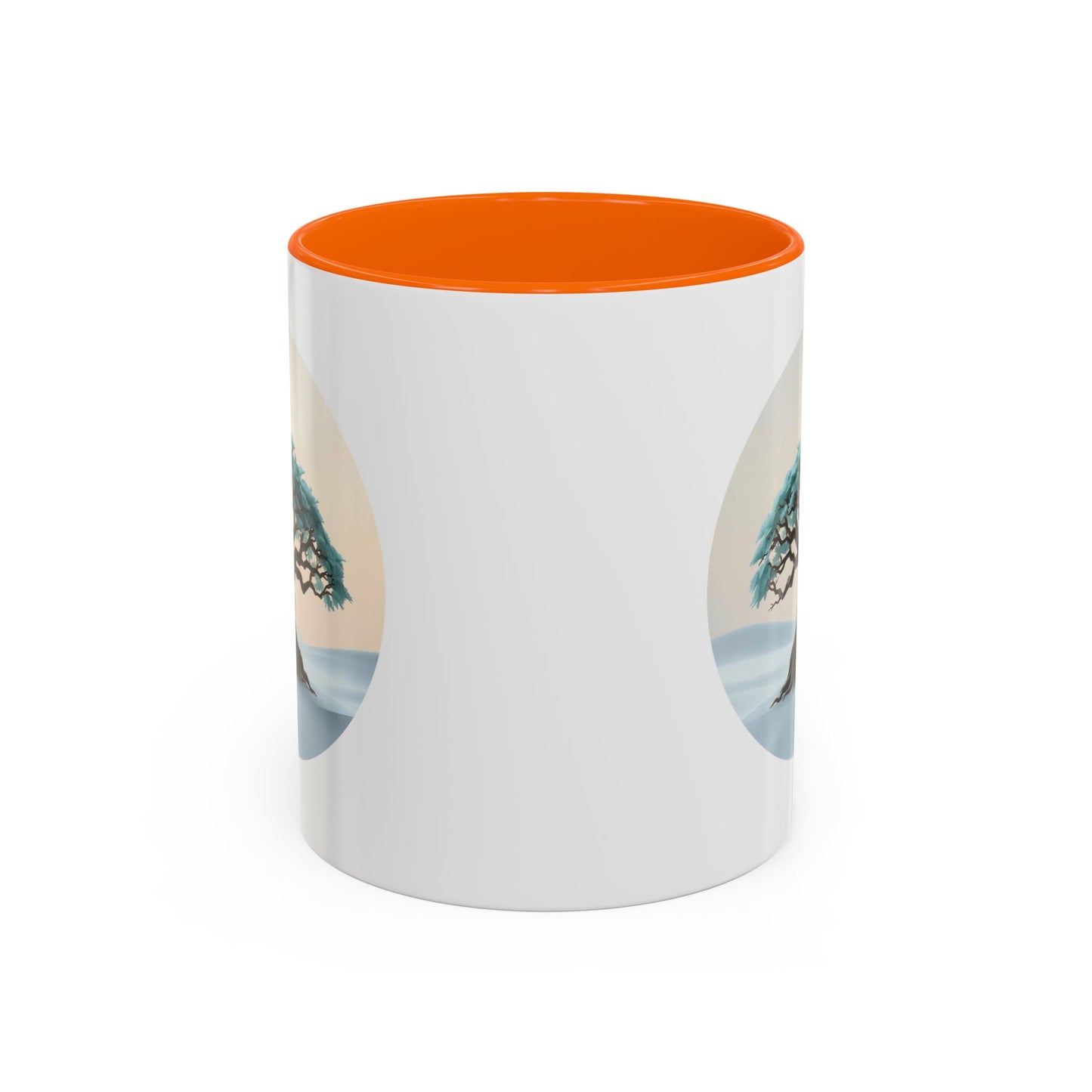 Snowy Drift Tree of Life Accent Coffee Mug - 11oz Perfect for Nature Lovers & Cozy Moments