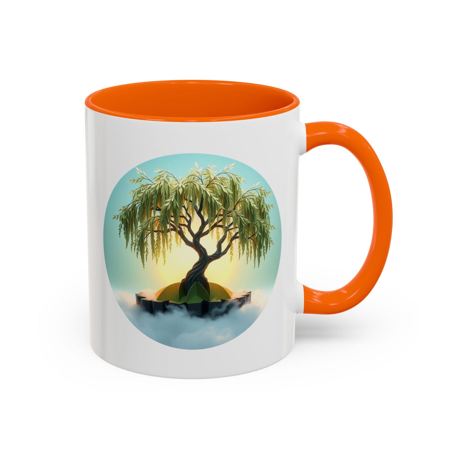Serene Willow Tree of Life Accent Coffee Mug - 11oz Perfect for Nature Lovers & Cozy Moments