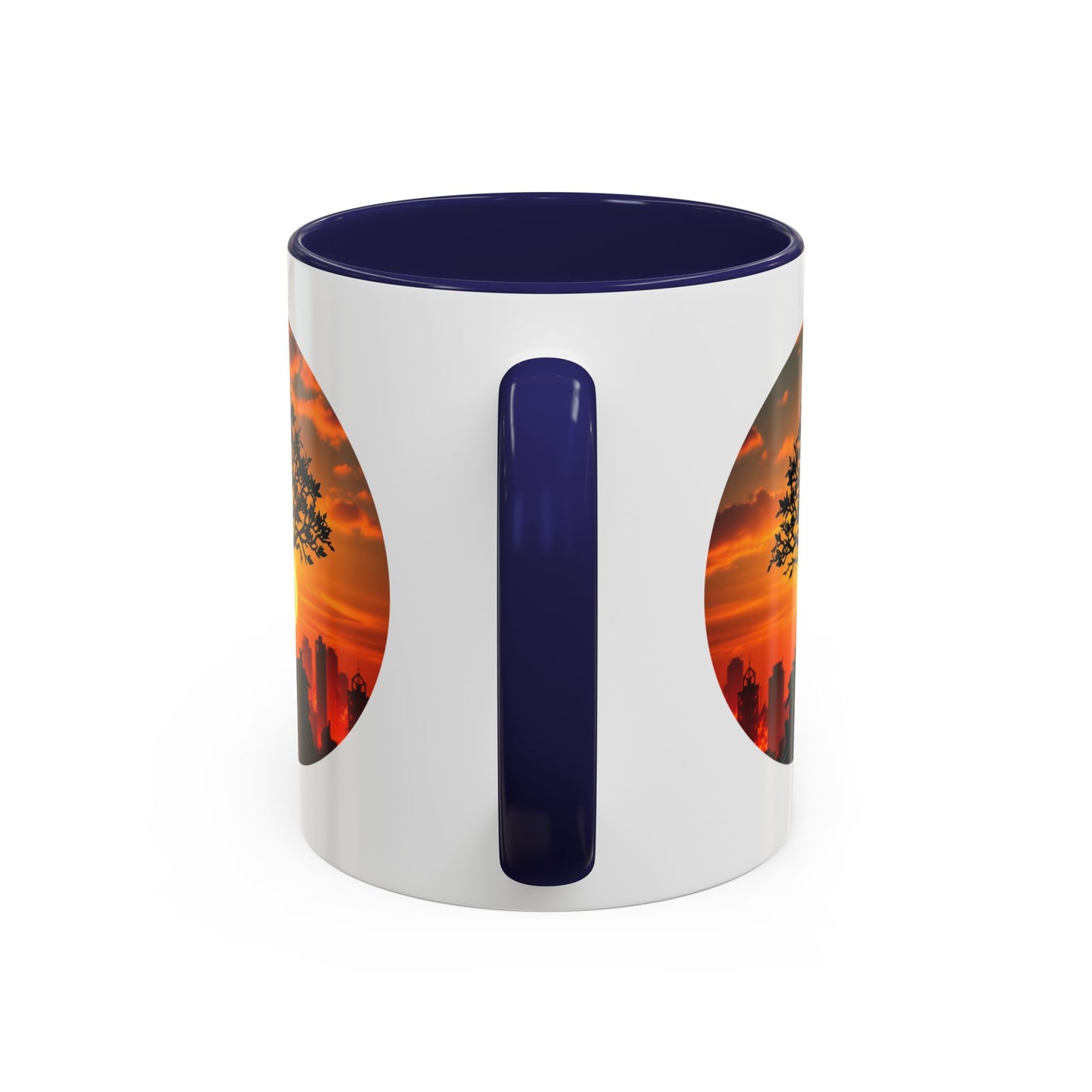 Serene Sunset Tree of Life Accent Coffee Mug - 11oz Perfect for Nature Lovers & Cozy Moments