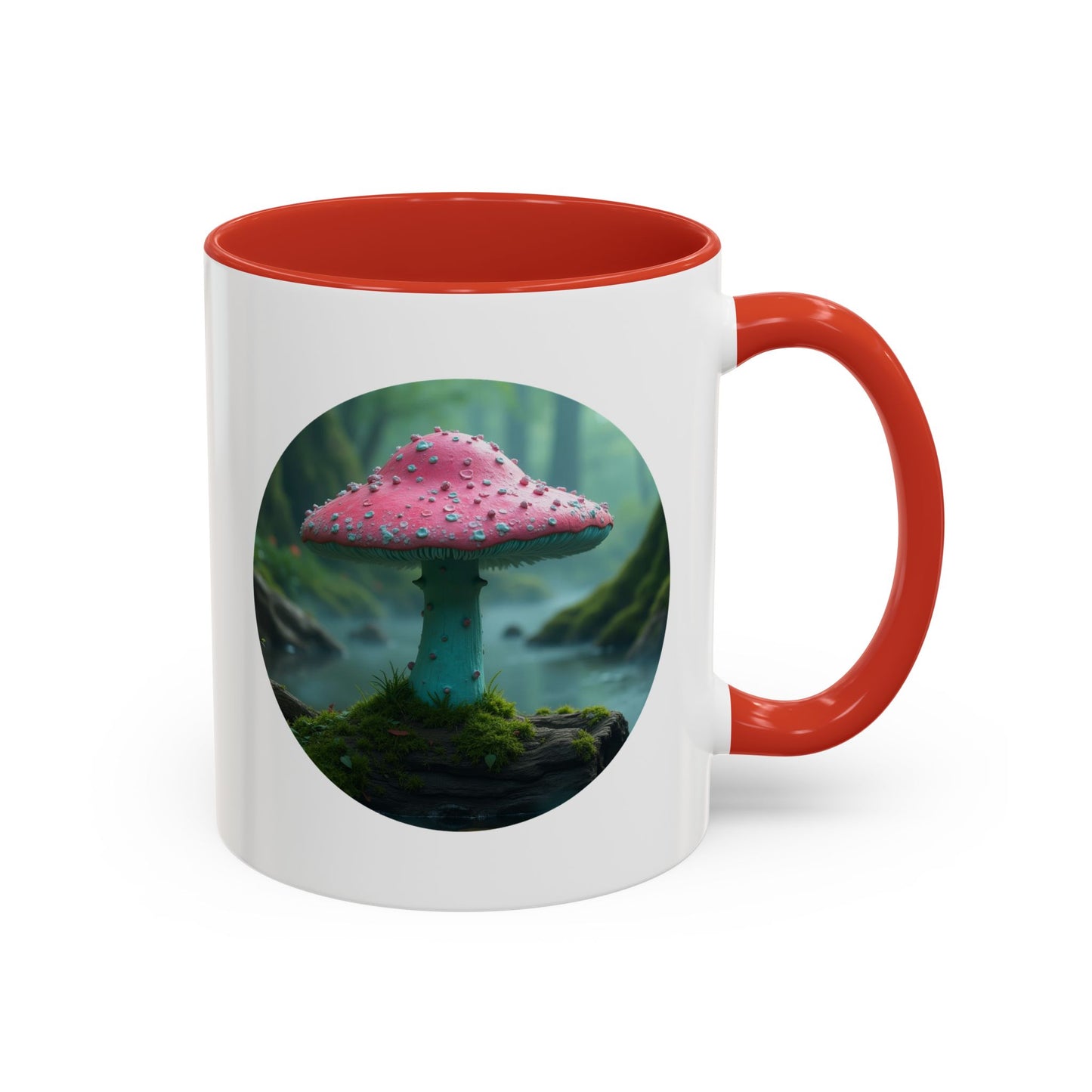 Whimsical Mushroom Accent Coffee Mug - 11oz & 15oz - Perfect for Nature Lovers