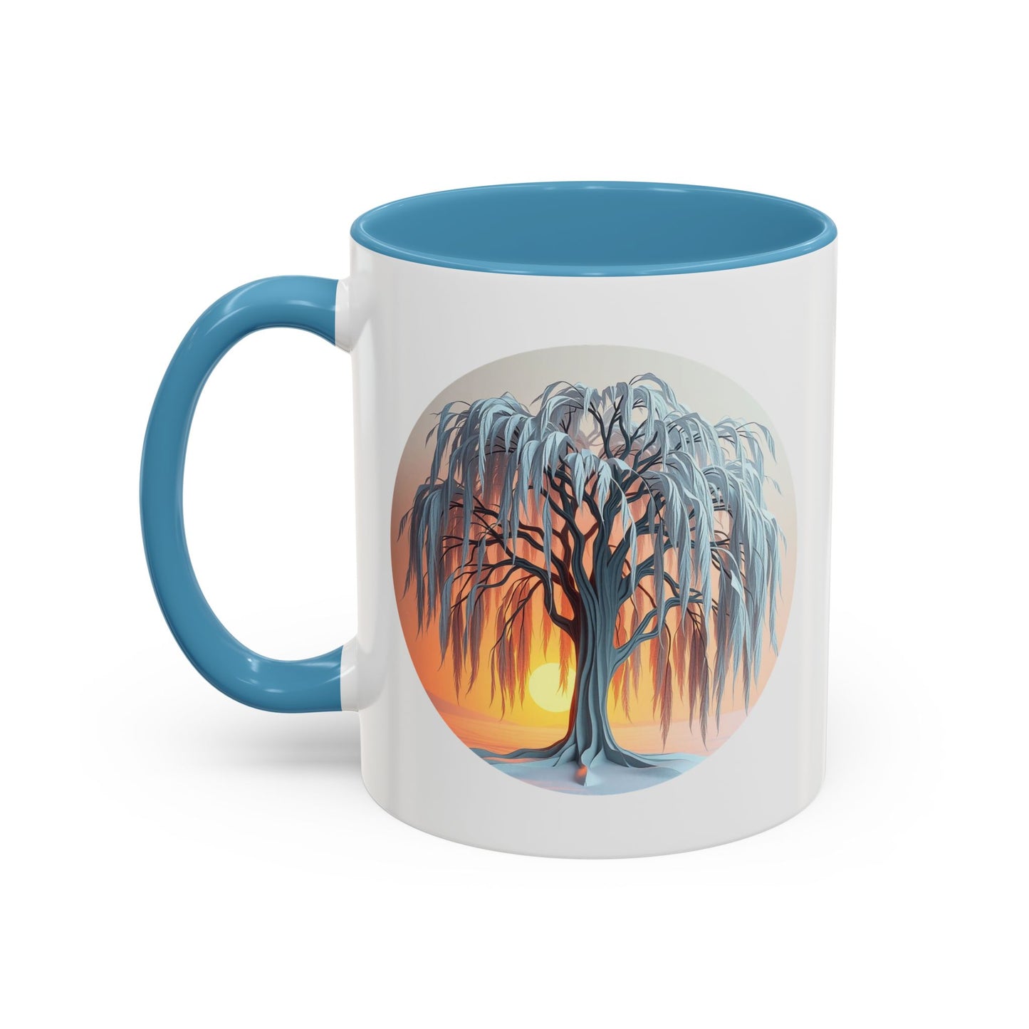 Serene Willow Tree of Life Accent Coffee Mug - 11oz Perfect for Nature Lovers & Cozy Moments