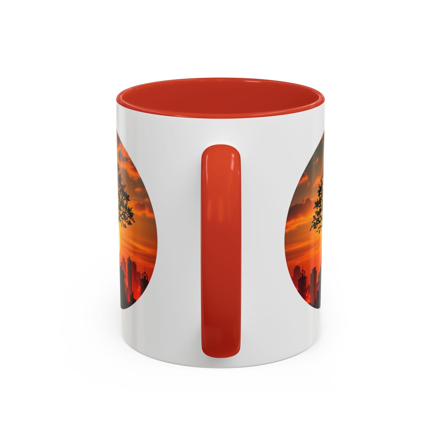 Serene Sunset Tree of Life Accent Coffee Mug - 11oz Perfect for Nature Lovers & Cozy Moments