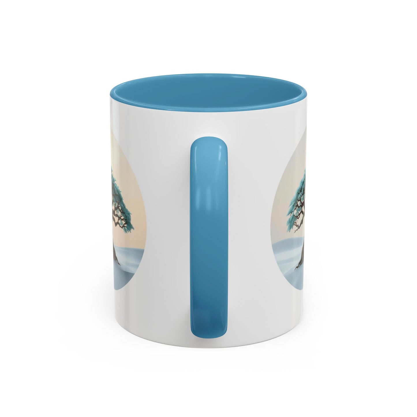 Snowy Drift Tree of Life Accent Coffee Mug - 11oz Perfect for Nature Lovers & Cozy Moments