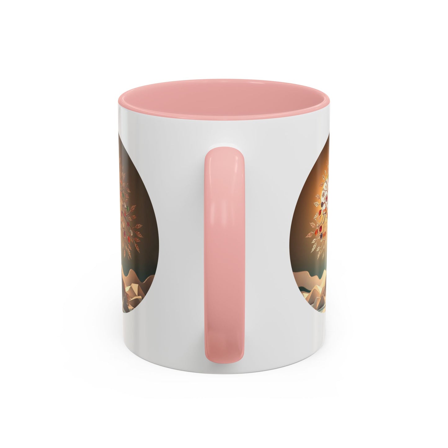 Colorful Marbles Tree of Life Accent Coffee Mug - 11oz Perfect for Nature Lovers & Cozy Moments