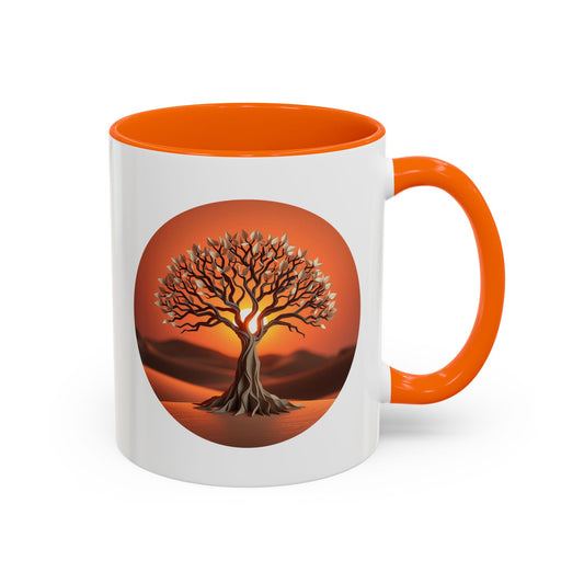 Desert Sunset Tree of Life Accent Coffee Mug - 11oz Perfect for Nature Lovers & Cozy Moments