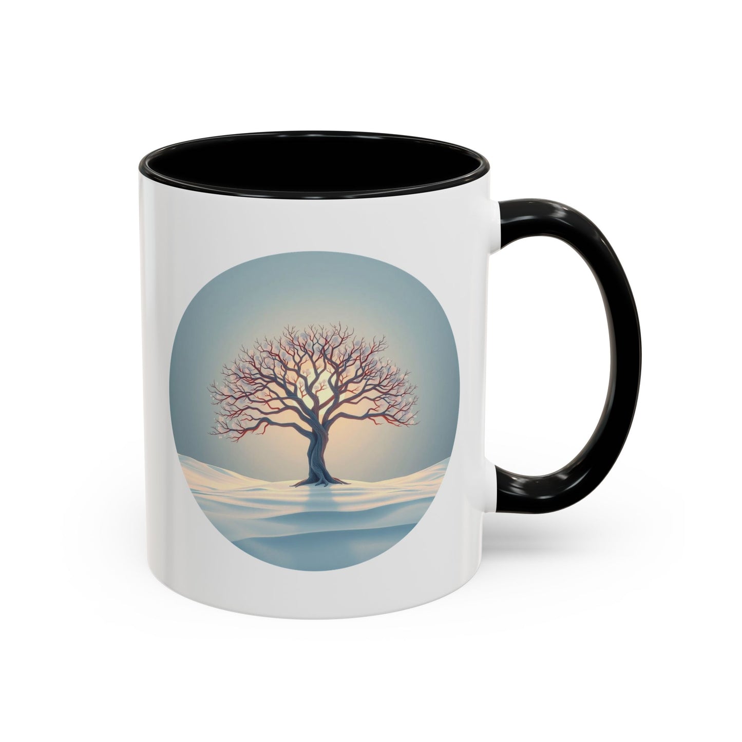 Serene Nature Tree of Life Accent Coffee Mug - 11oz Perfect for Nature Lovers & Cozy Moments