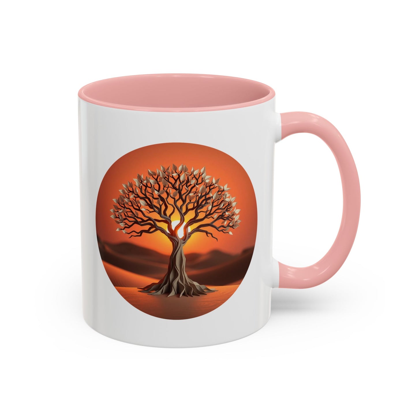 Desert Sunset Tree of Life Accent Coffee Mug - 11oz Perfect for Nature Lovers & Cozy Moments