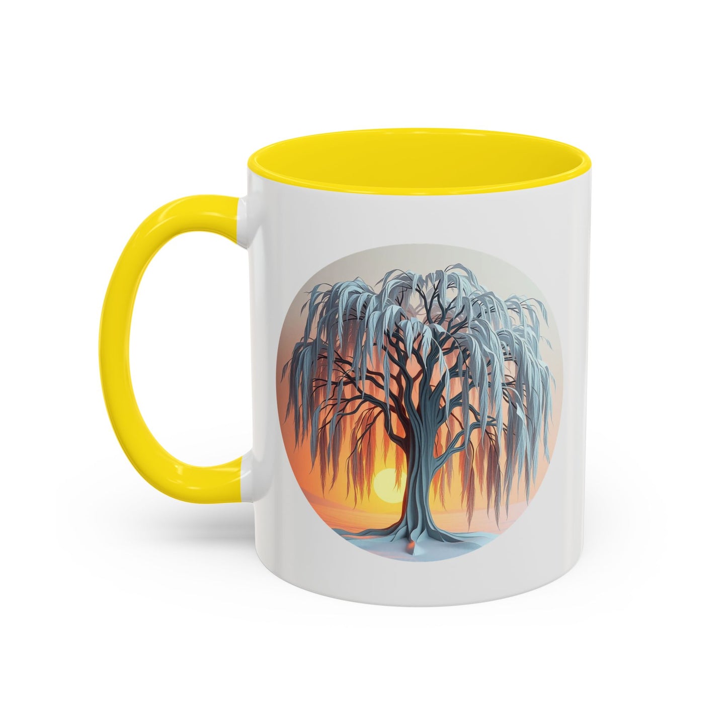 Serene Willow Tree of Life Accent Coffee Mug - 11oz Perfect for Nature Lovers & Cozy Moments
