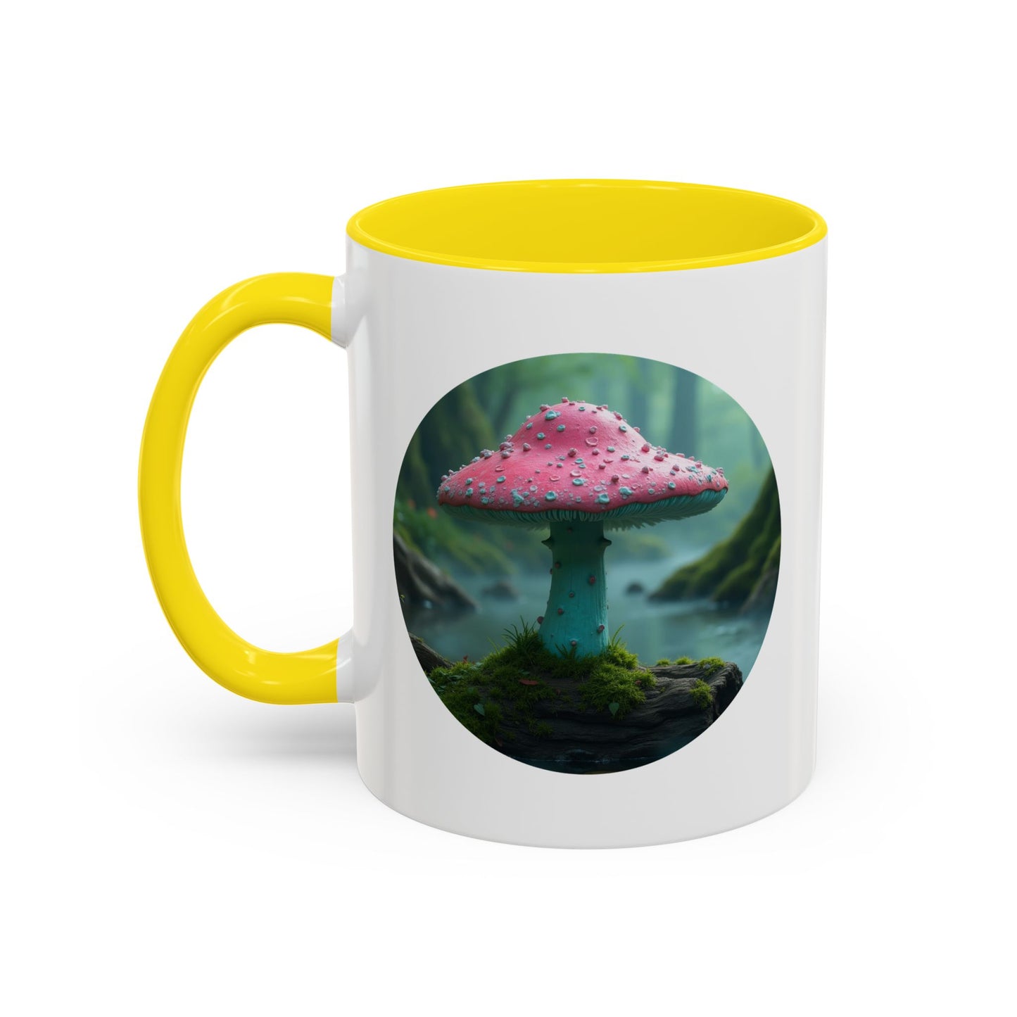 Whimsical Mushroom Accent Coffee Mug - 11oz & 15oz - Perfect for Nature Lovers
