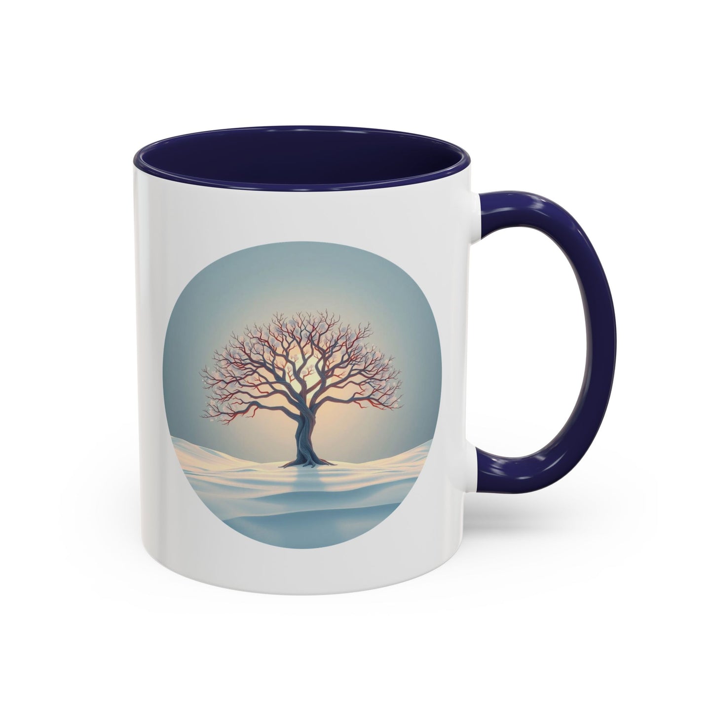 Serene Nature Tree of Life Accent Coffee Mug - 11oz Perfect for Nature Lovers & Cozy Moments