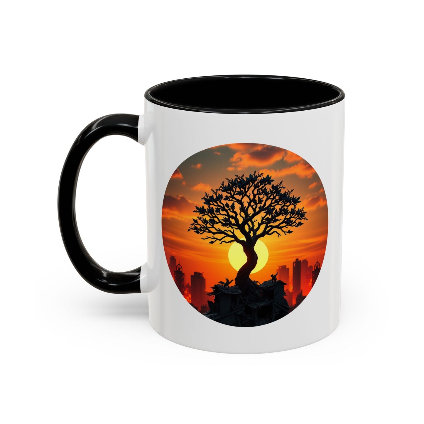 Serene Sunset Tree of Life Accent Coffee Mug - 11oz Perfect for Nature Lovers & Cozy Moments