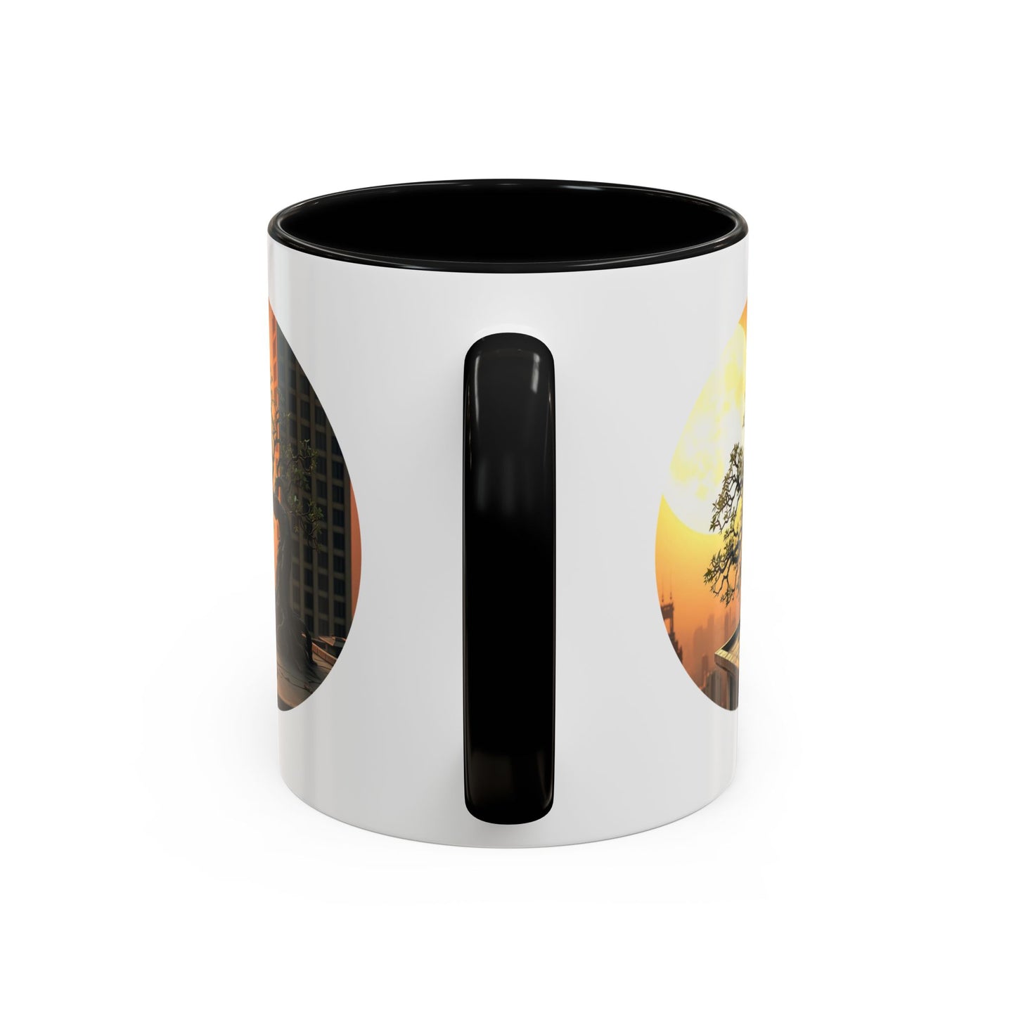 Rooftop Moon Tree of Life Accent Coffee Mug - 11oz Perfect for Nature Lovers & Cozy Moments