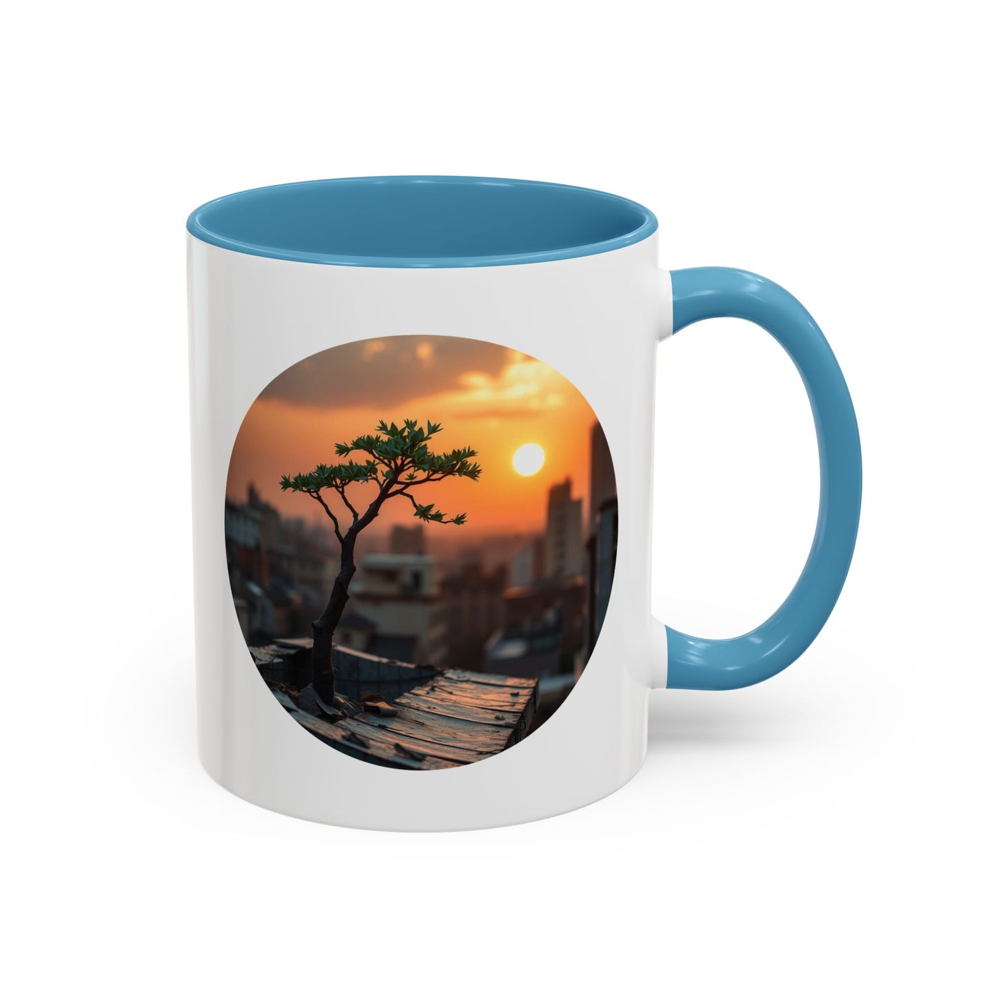 Scenic Sunset Tree of Life Accent Coffee Mug - 11oz Perfect for Nature Lovers & Cozy Moments