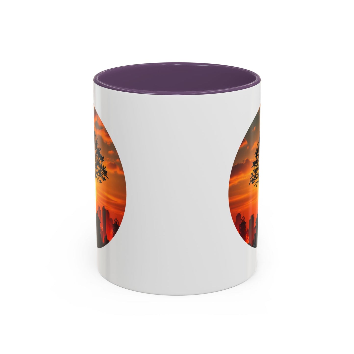 Serene Sunset Tree of Life Accent Coffee Mug - 11oz Perfect for Nature Lovers & Cozy Moments