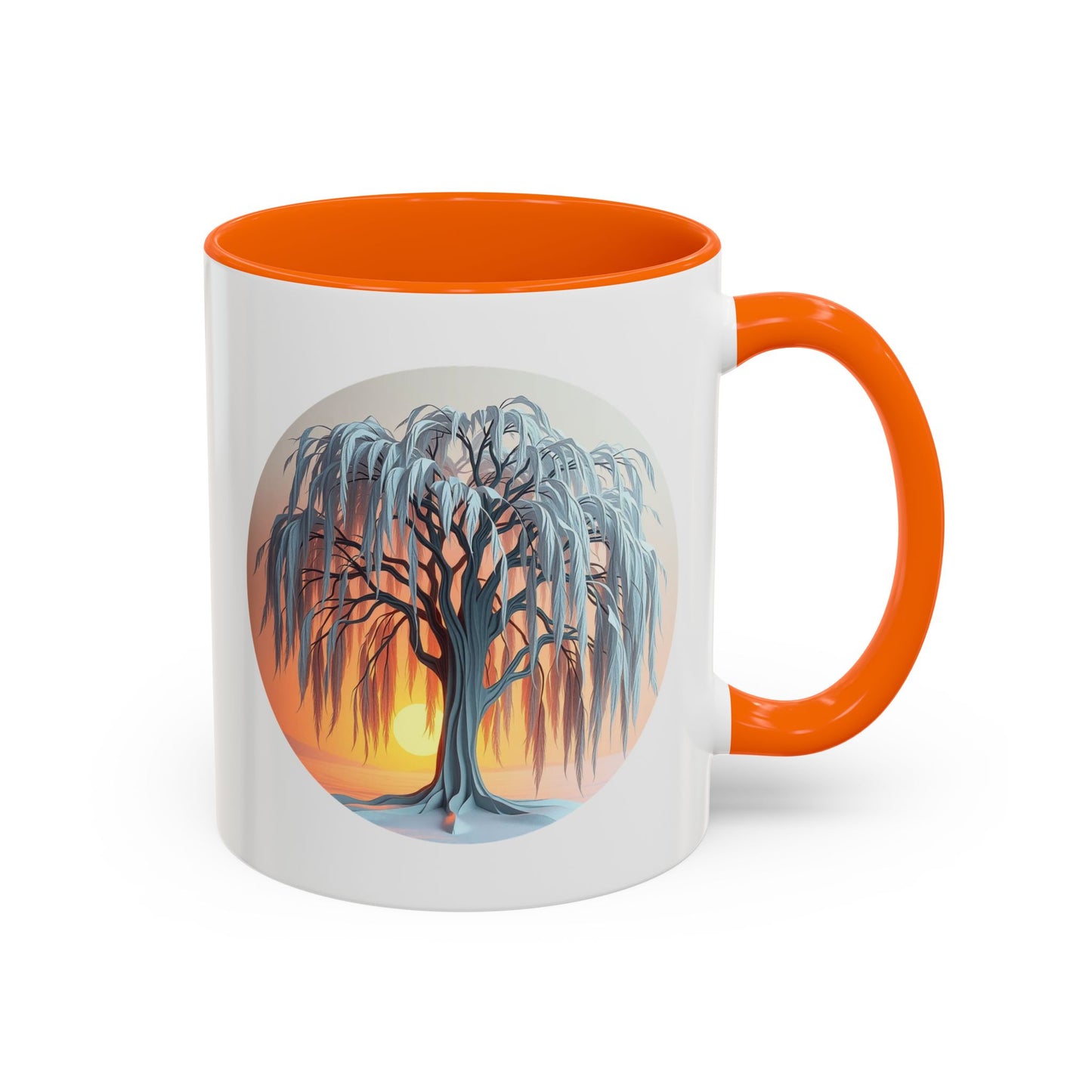 Serene Willow Tree of Life Accent Coffee Mug - 11oz Perfect for Nature Lovers & Cozy Moments