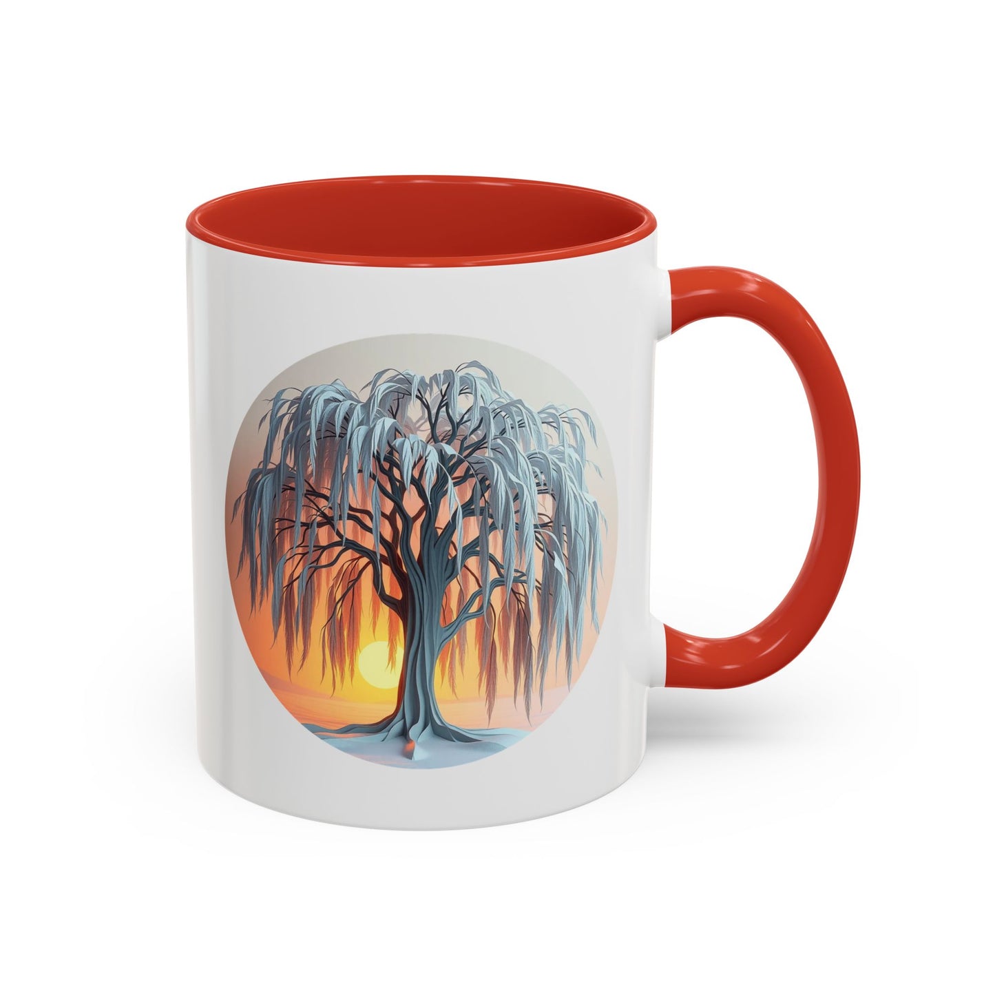Serene Willow Tree of Life Accent Coffee Mug - 11oz Perfect for Nature Lovers & Cozy Moments