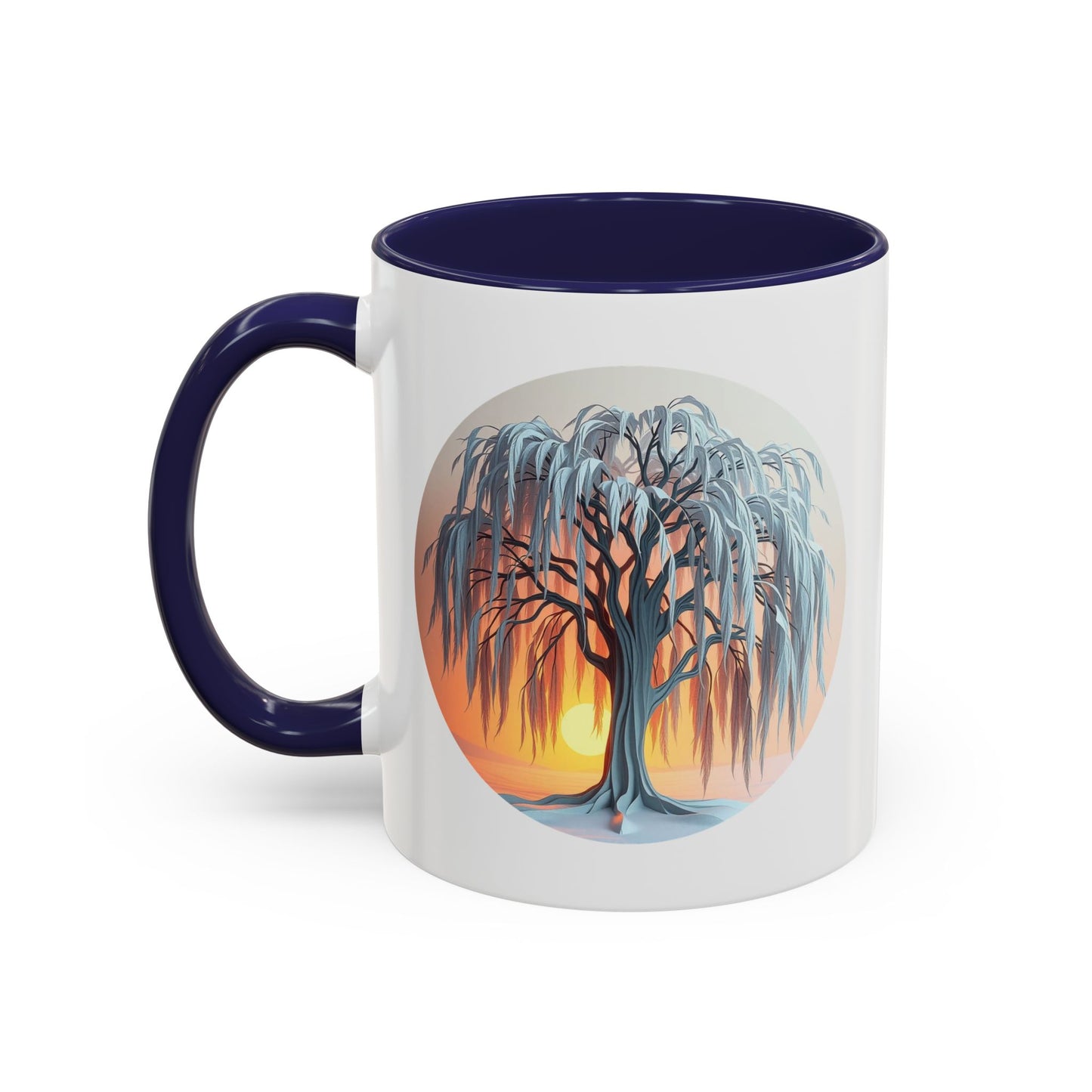 Serene Willow Tree of Life Accent Coffee Mug - 11oz Perfect for Nature Lovers & Cozy Moments