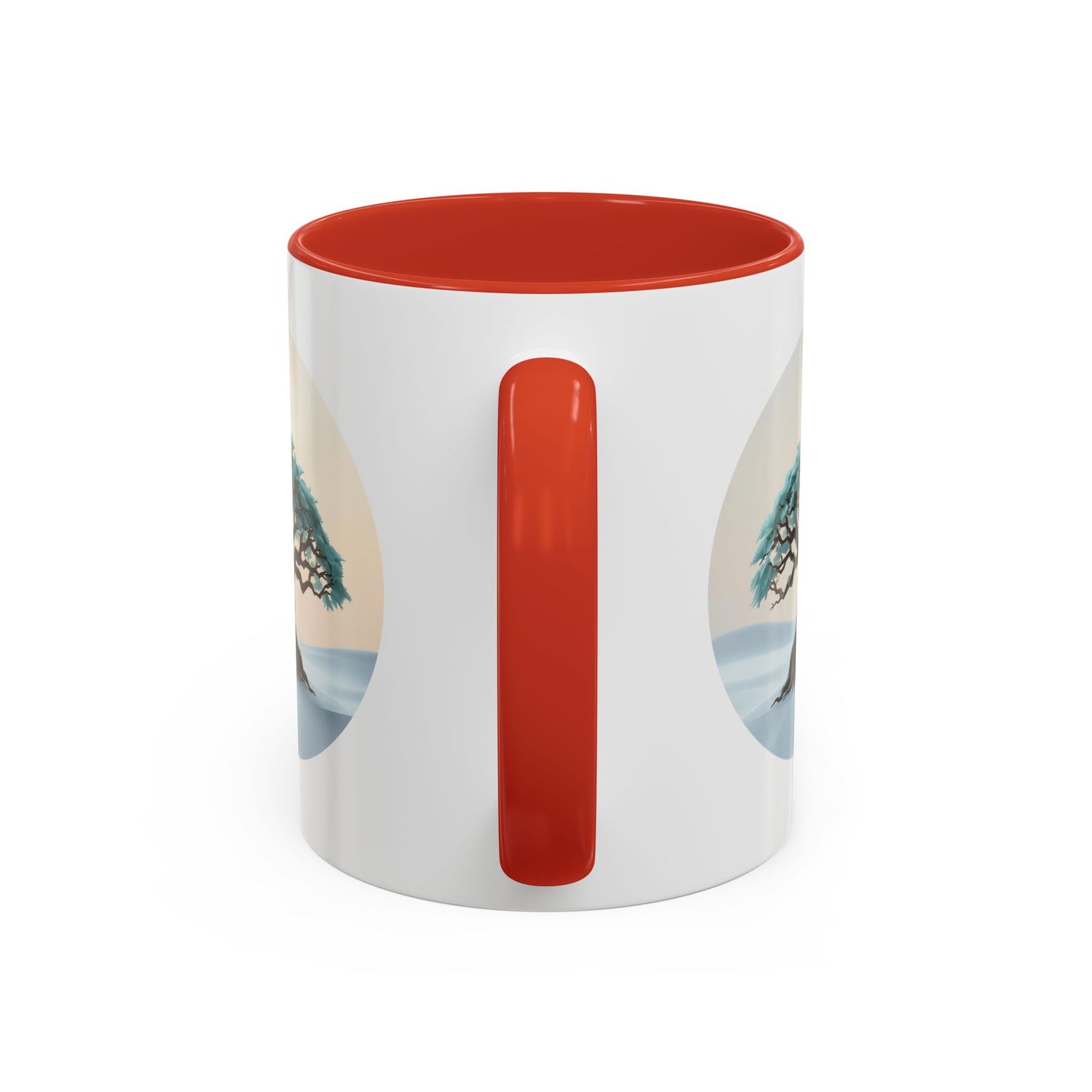 Snowy Drift Tree of Life Accent Coffee Mug - 11oz Perfect for Nature Lovers & Cozy Moments