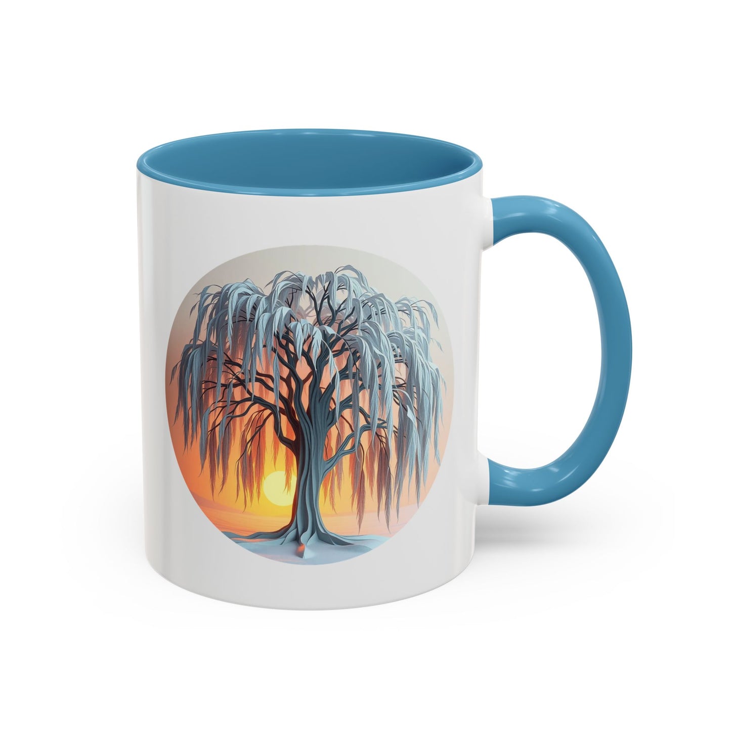 Serene Willow Tree of Life Accent Coffee Mug - 11oz Perfect for Nature Lovers & Cozy Moments