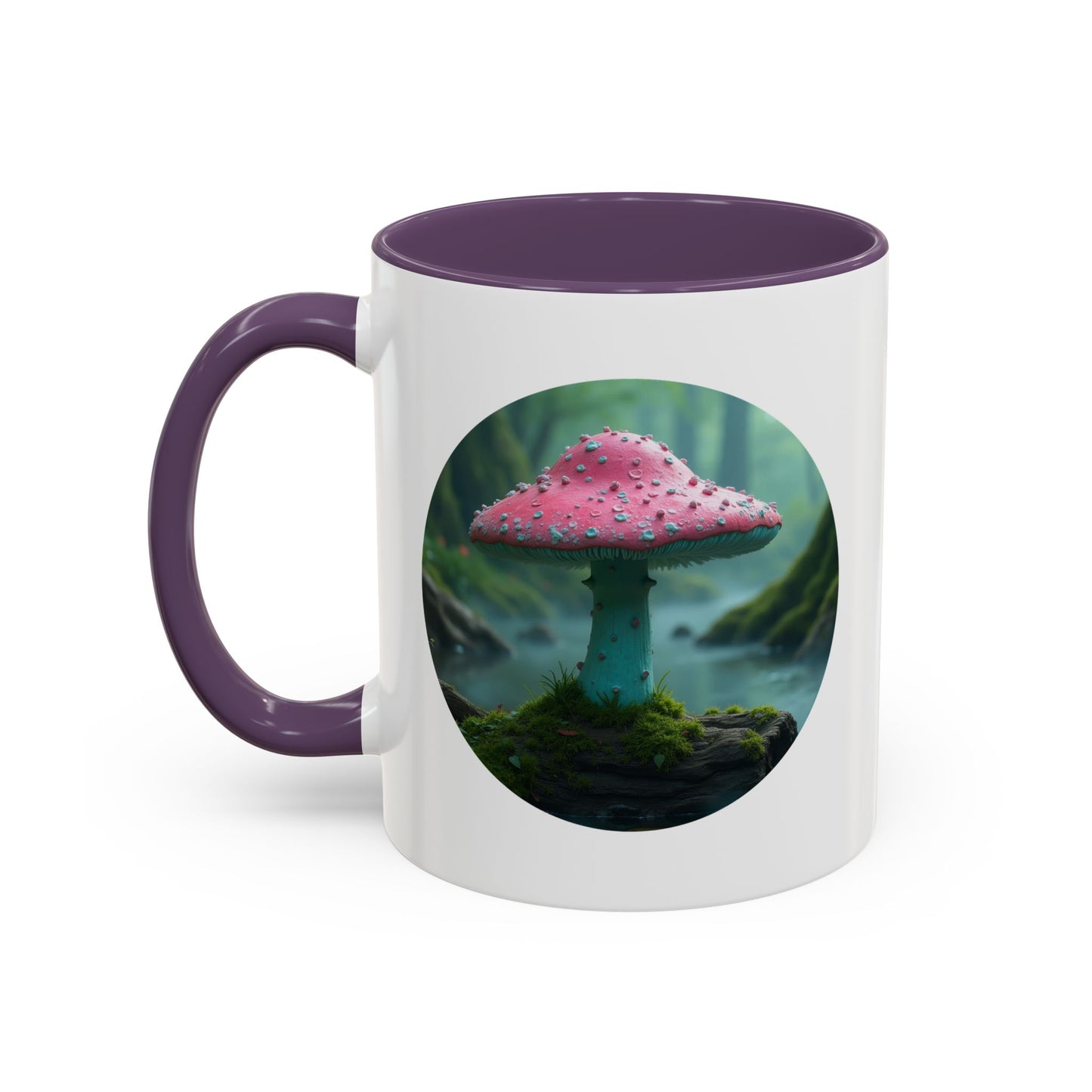 Whimsical Mushroom Accent Coffee Mug - 11oz & 15oz - Perfect for Nature Lovers