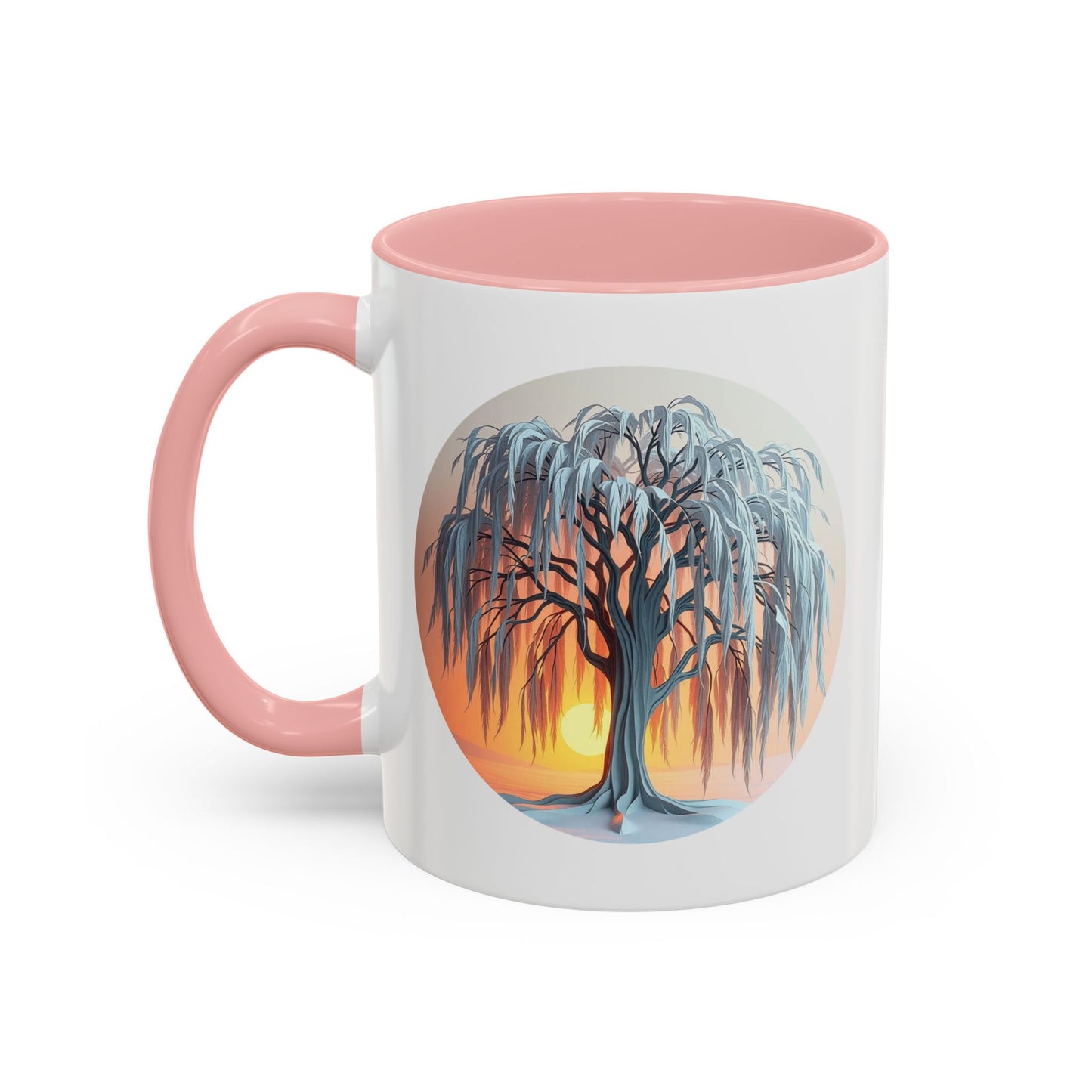 Serene Willow Tree of Life Accent Coffee Mug - 11oz Perfect for Nature Lovers & Cozy Moments