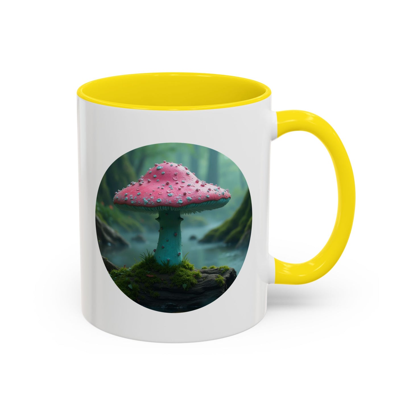 Whimsical Mushroom Accent Coffee Mug - 11oz & 15oz - Perfect for Nature Lovers