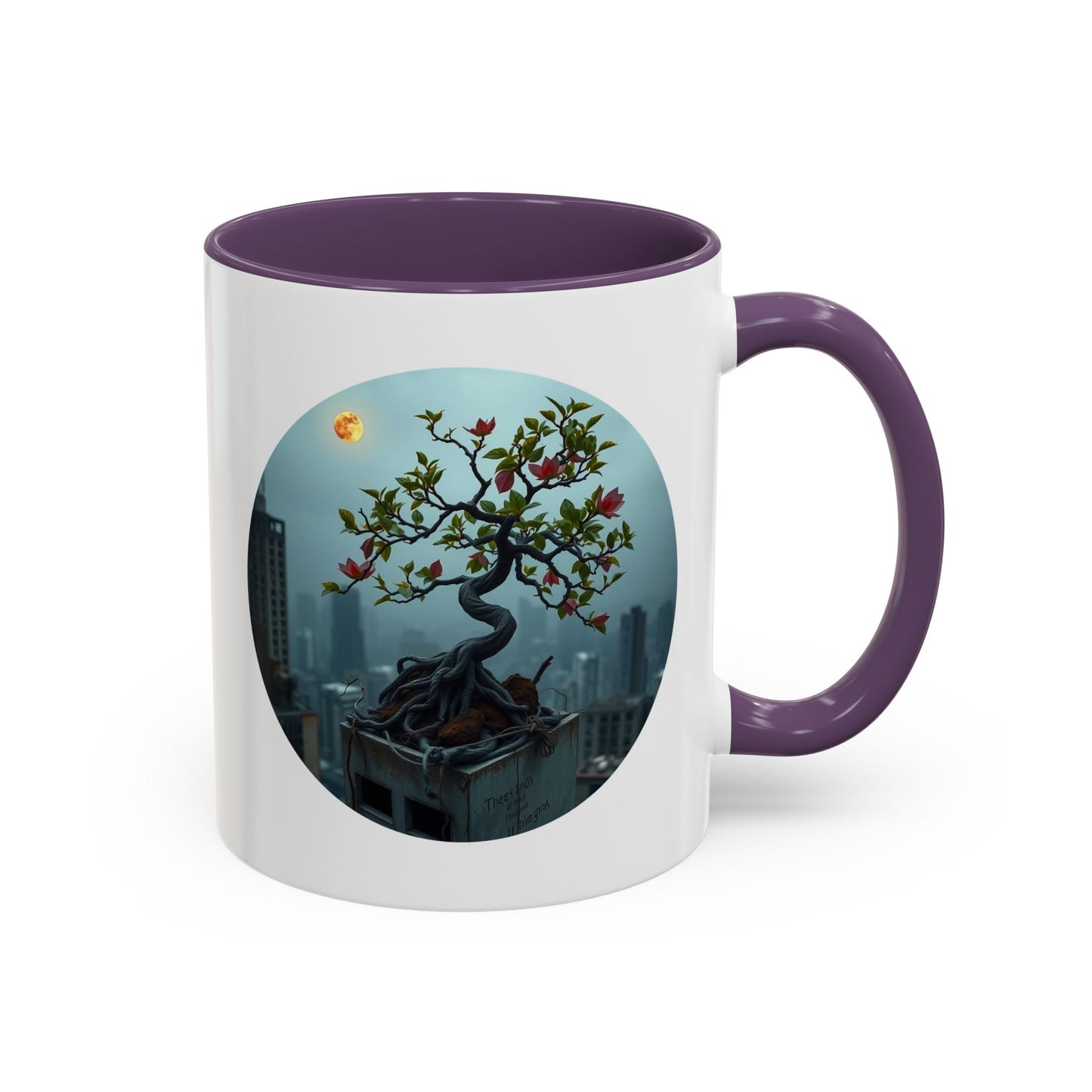 Zen Blossom Tree of Life Accent Coffee Mug - 11oz Perfect for Nature Lovers & Cozy Moments