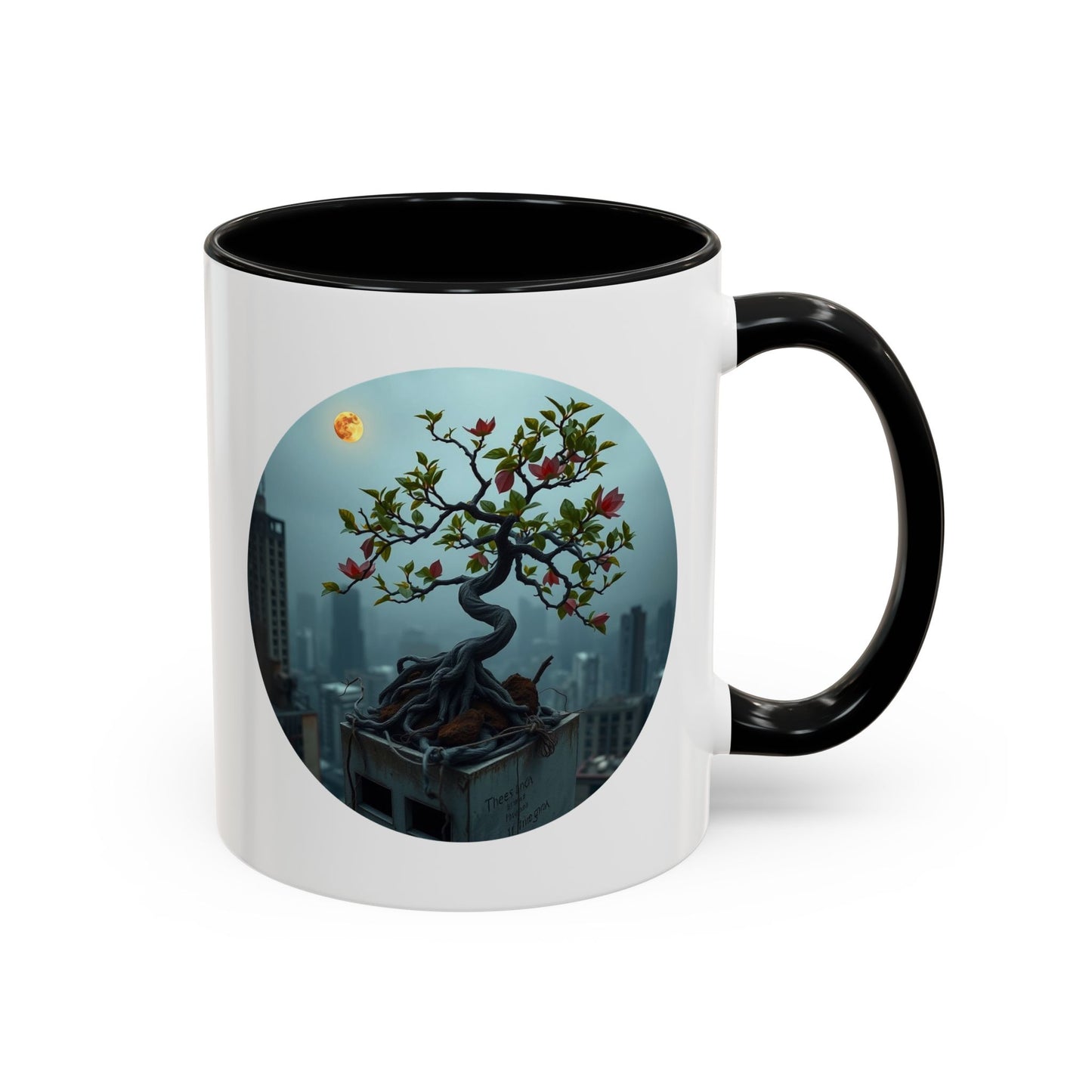 Zen Blossom Tree of Life Accent Coffee Mug - 11oz Perfect for Nature Lovers & Cozy Moments