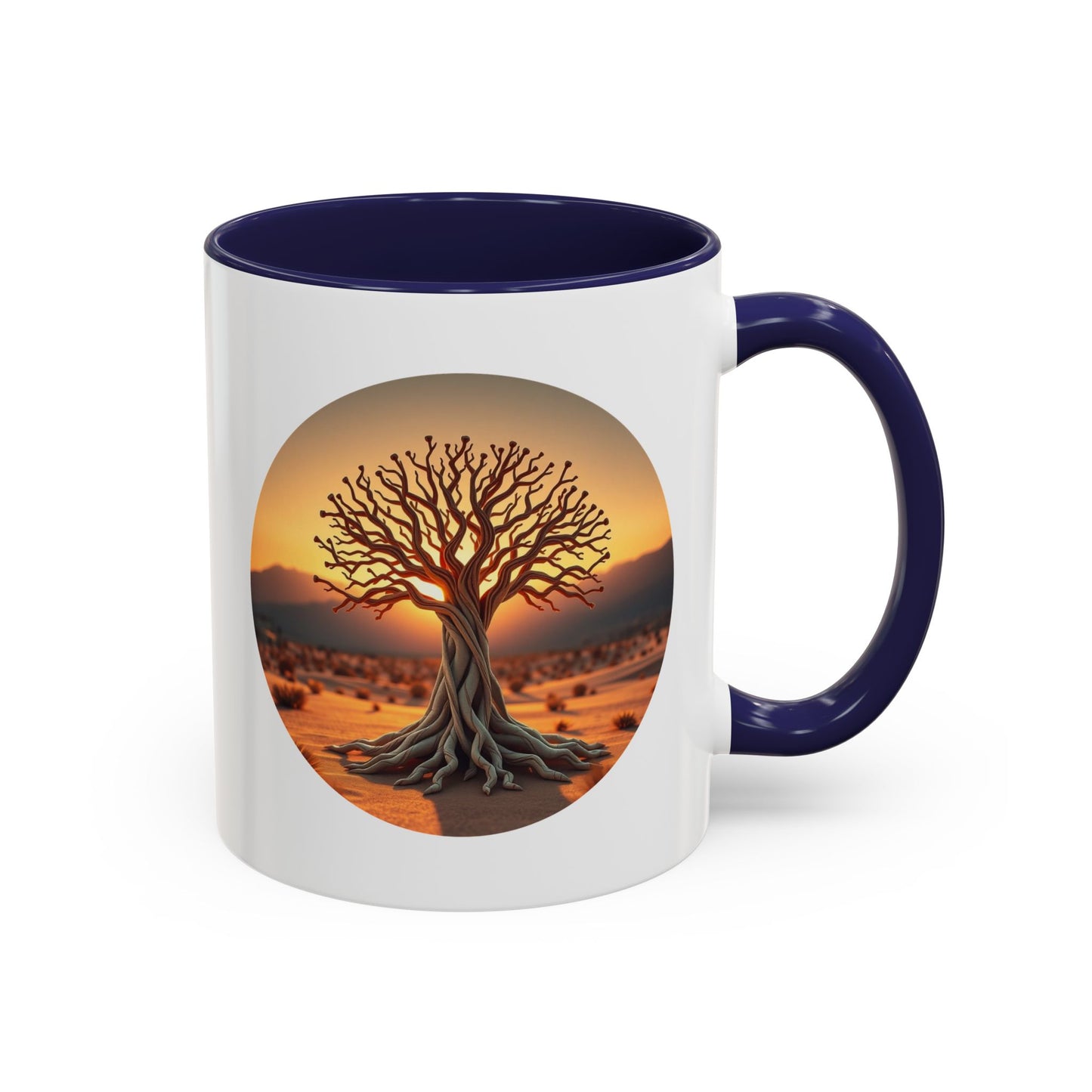 Desert Sunset Tree of Life Accent Coffee Mug - 11oz Perfect for Nature Lovers & Cozy Moments