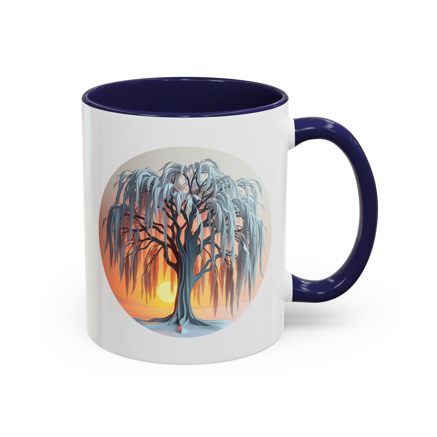 Serene Willow Tree of Life Accent Coffee Mug - 11oz Perfect for Nature Lovers & Cozy Moments