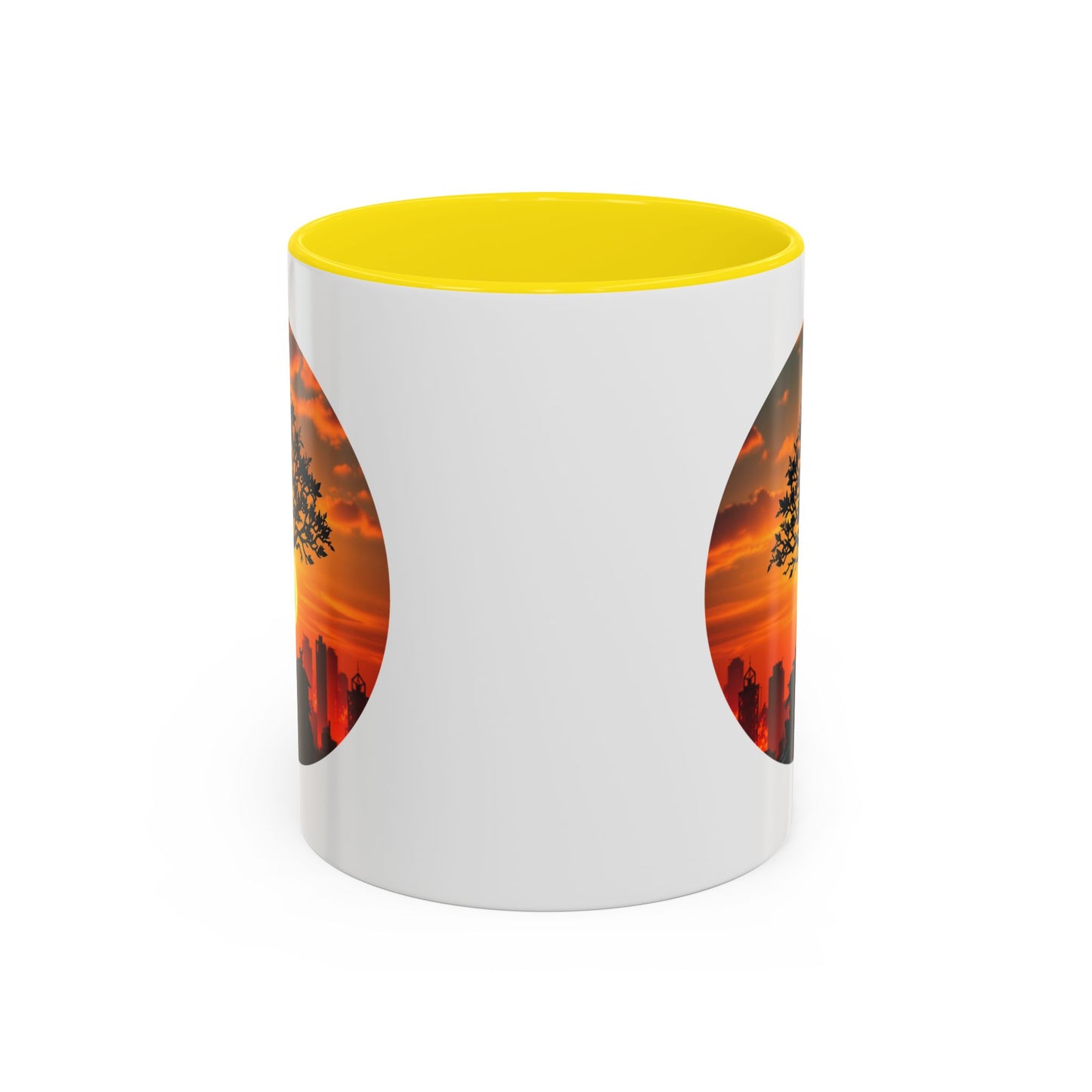 Serene Sunset Tree of Life Accent Coffee Mug - 11oz Perfect for Nature Lovers & Cozy Moments
