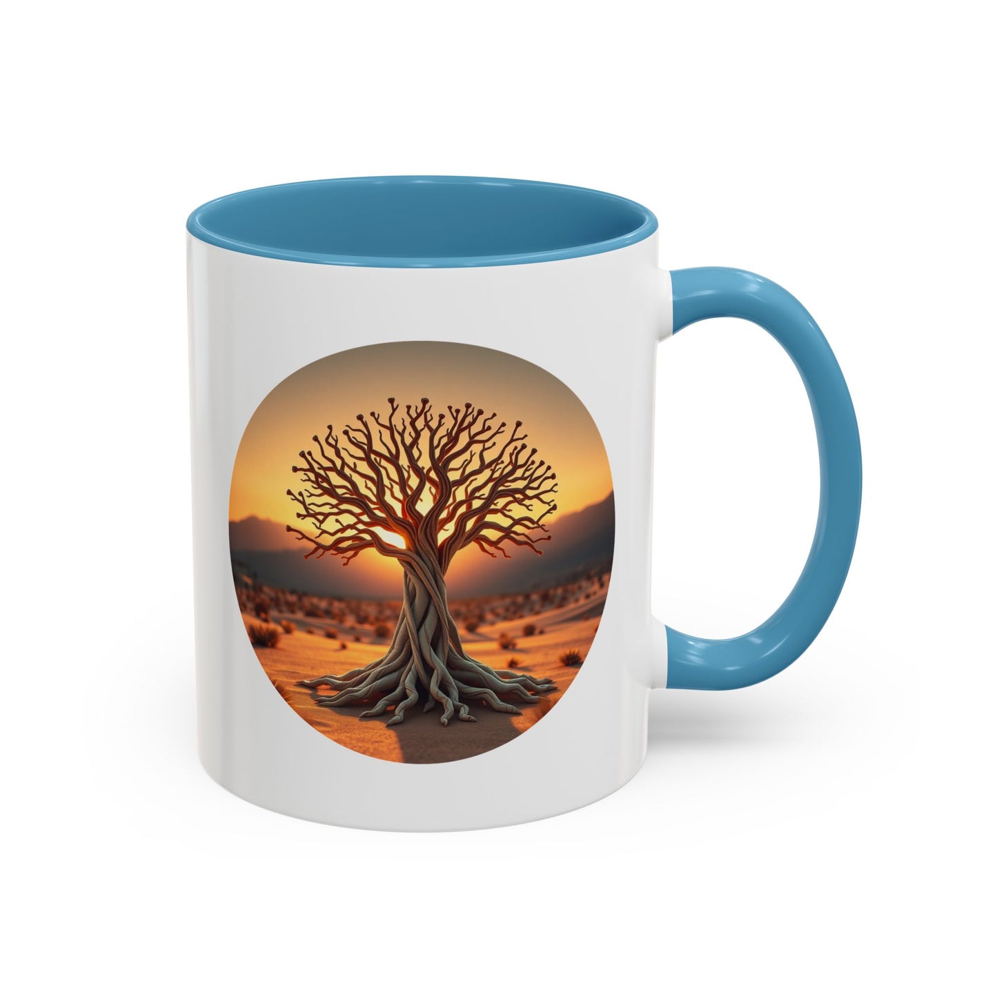 Desert Sunset Tree of Life Accent Coffee Mug - 11oz Perfect for Nature Lovers & Cozy Moments