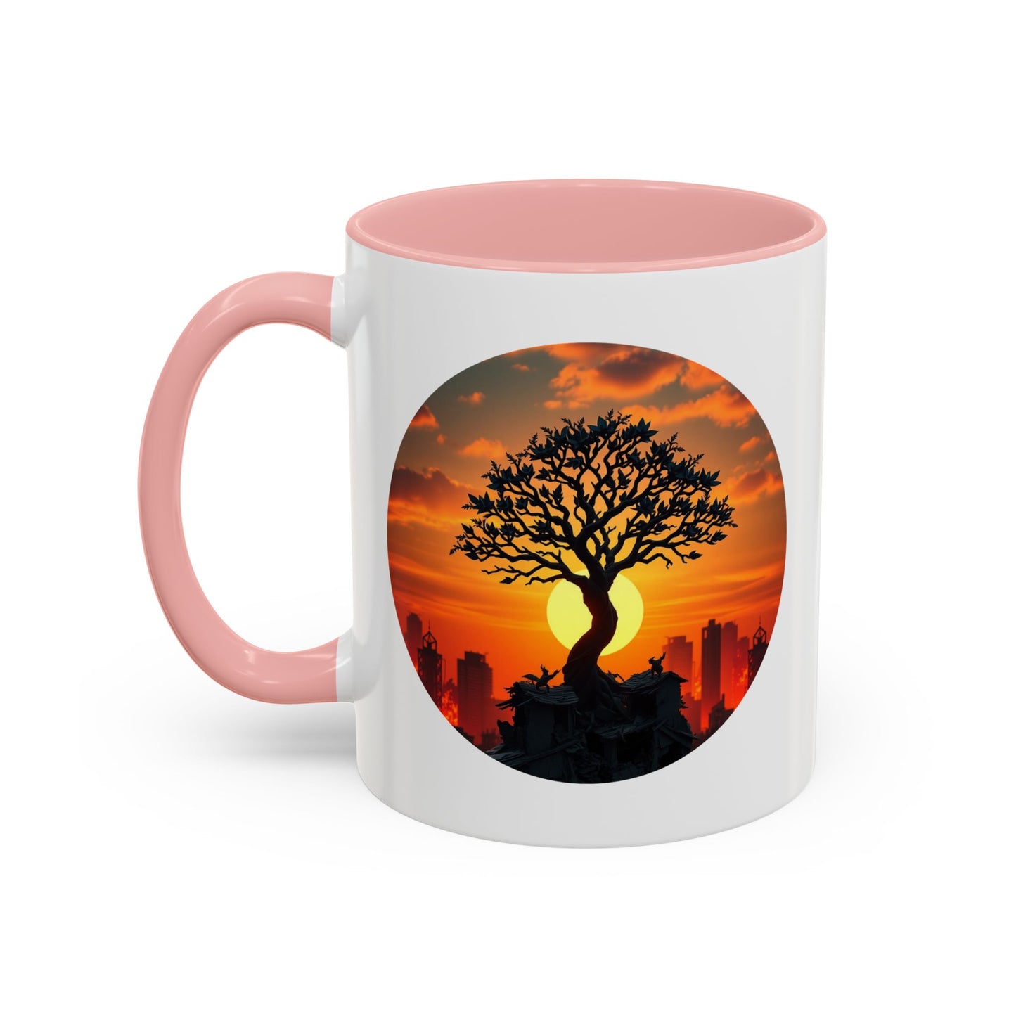 Serene Sunset Tree of Life Accent Coffee Mug - 11oz Perfect for Nature Lovers & Cozy Moments