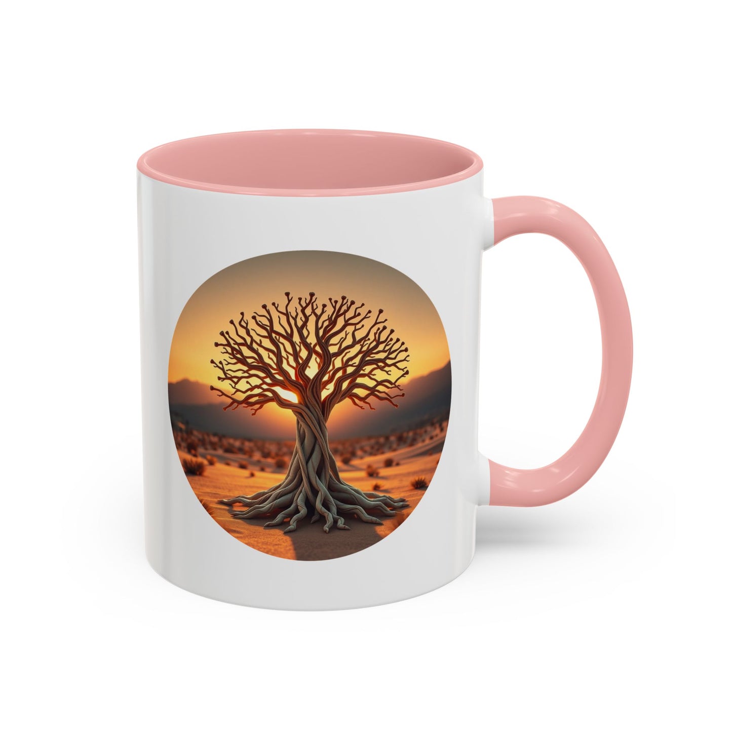 Desert Sunset Tree of Life Accent Coffee Mug - 11oz Perfect for Nature Lovers & Cozy Moments