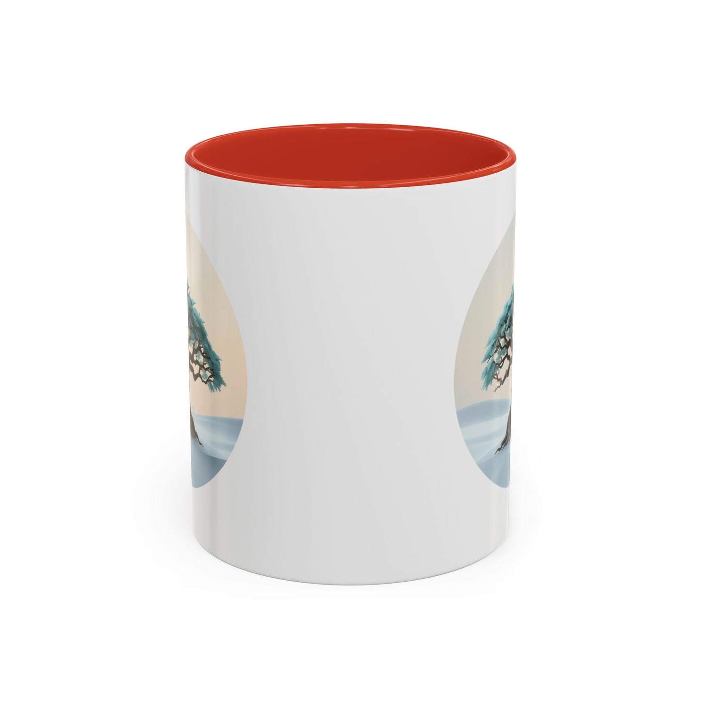 Snowy Drift Tree of Life Accent Coffee Mug - 11oz Perfect for Nature Lovers & Cozy Moments
