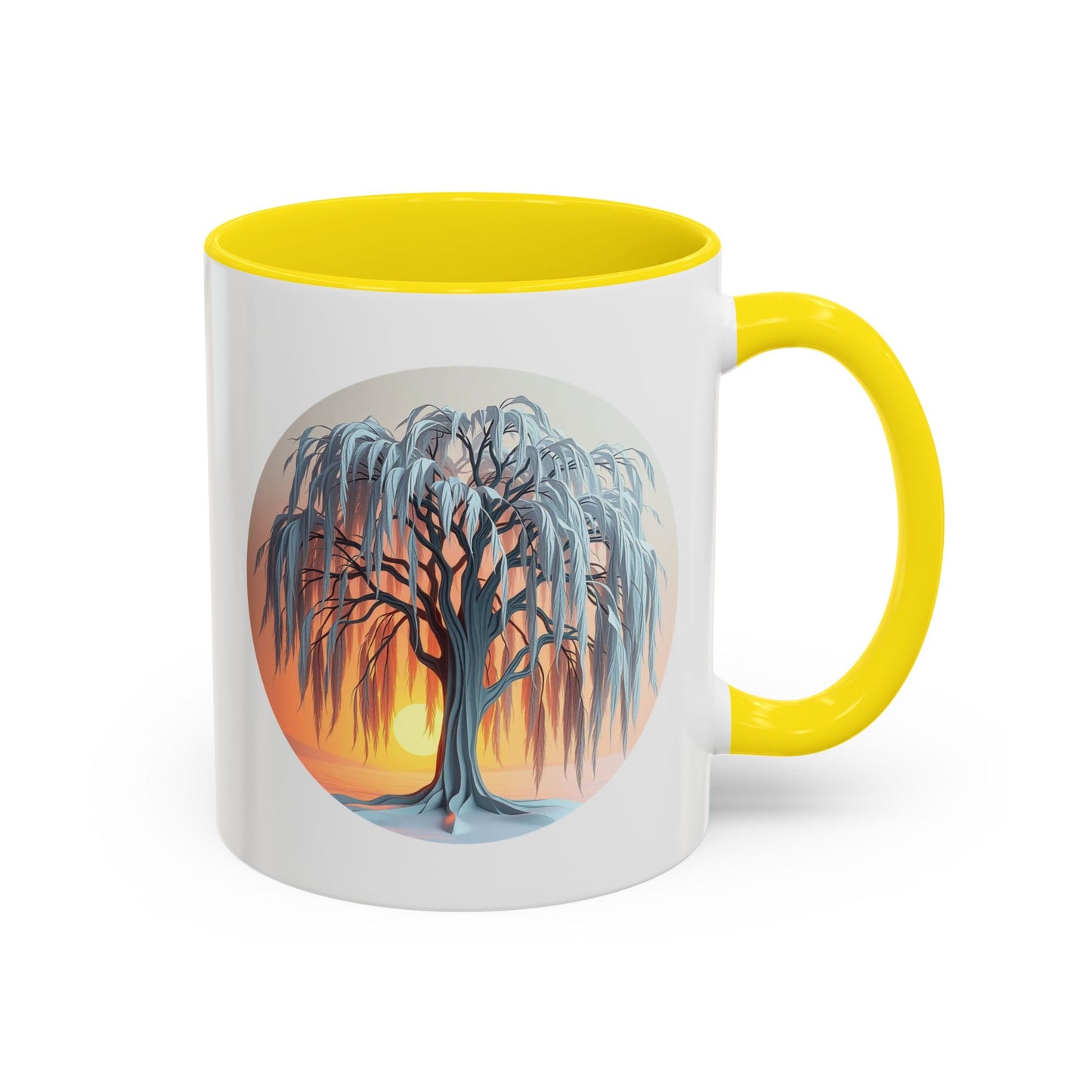 Serene Willow Tree of Life Accent Coffee Mug - 11oz Perfect for Nature Lovers & Cozy Moments