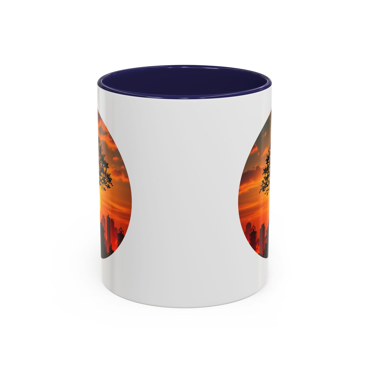 Serene Sunset Tree of Life Accent Coffee Mug - 11oz Perfect for Nature Lovers & Cozy Moments