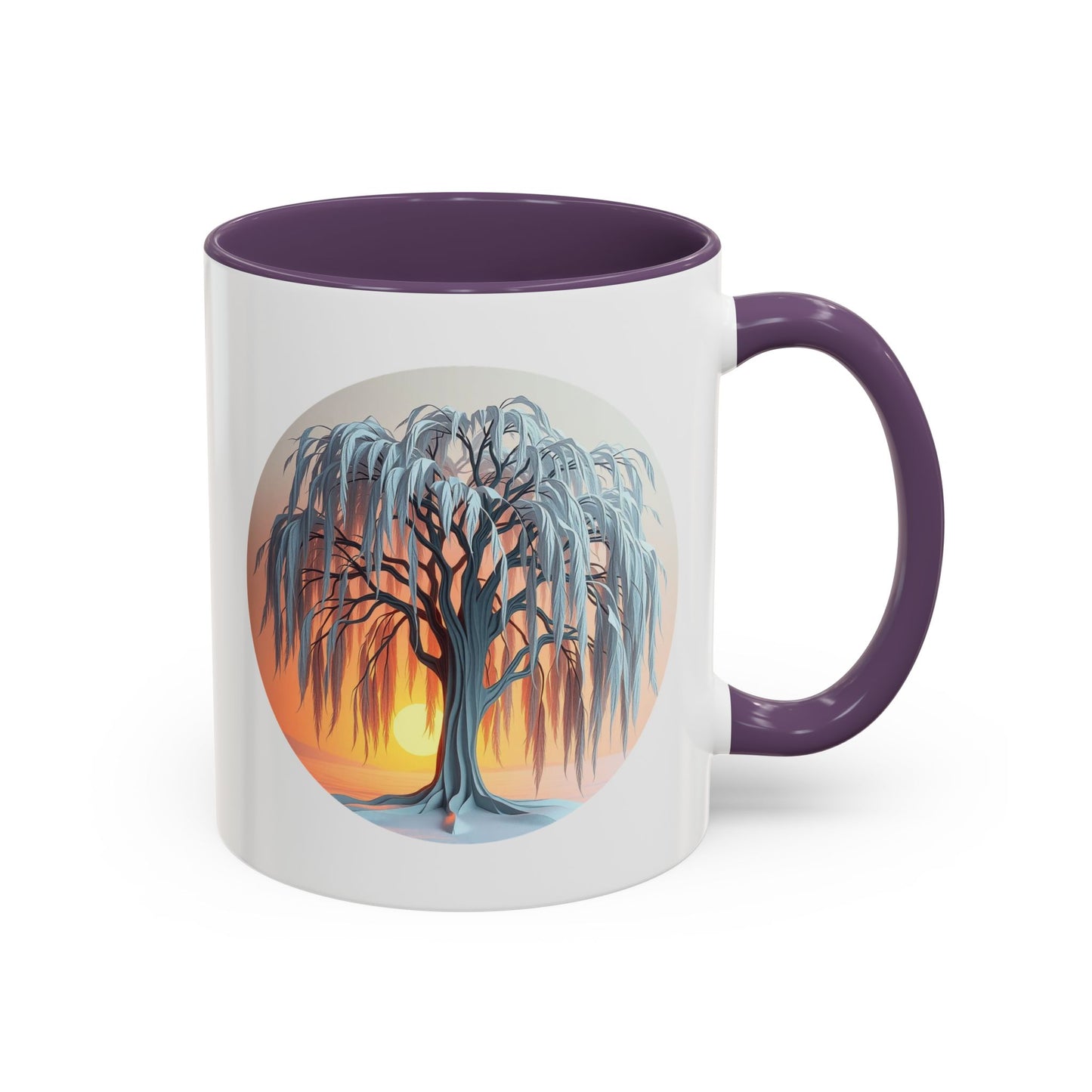 Serene Willow Tree of Life Accent Coffee Mug - 11oz Perfect for Nature Lovers & Cozy Moments