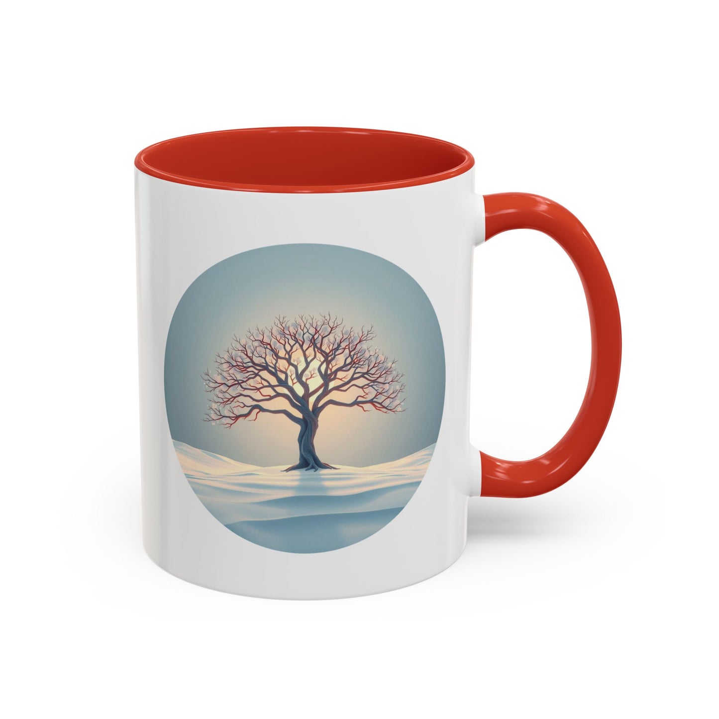 Serene Nature Tree of Life Accent Coffee Mug - 11oz Perfect for Nature Lovers & Cozy Moments