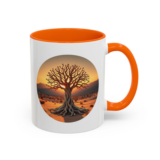Desert Sunset Tree of Life Accent Coffee Mug - 11oz Perfect for Nature Lovers & Cozy Moments