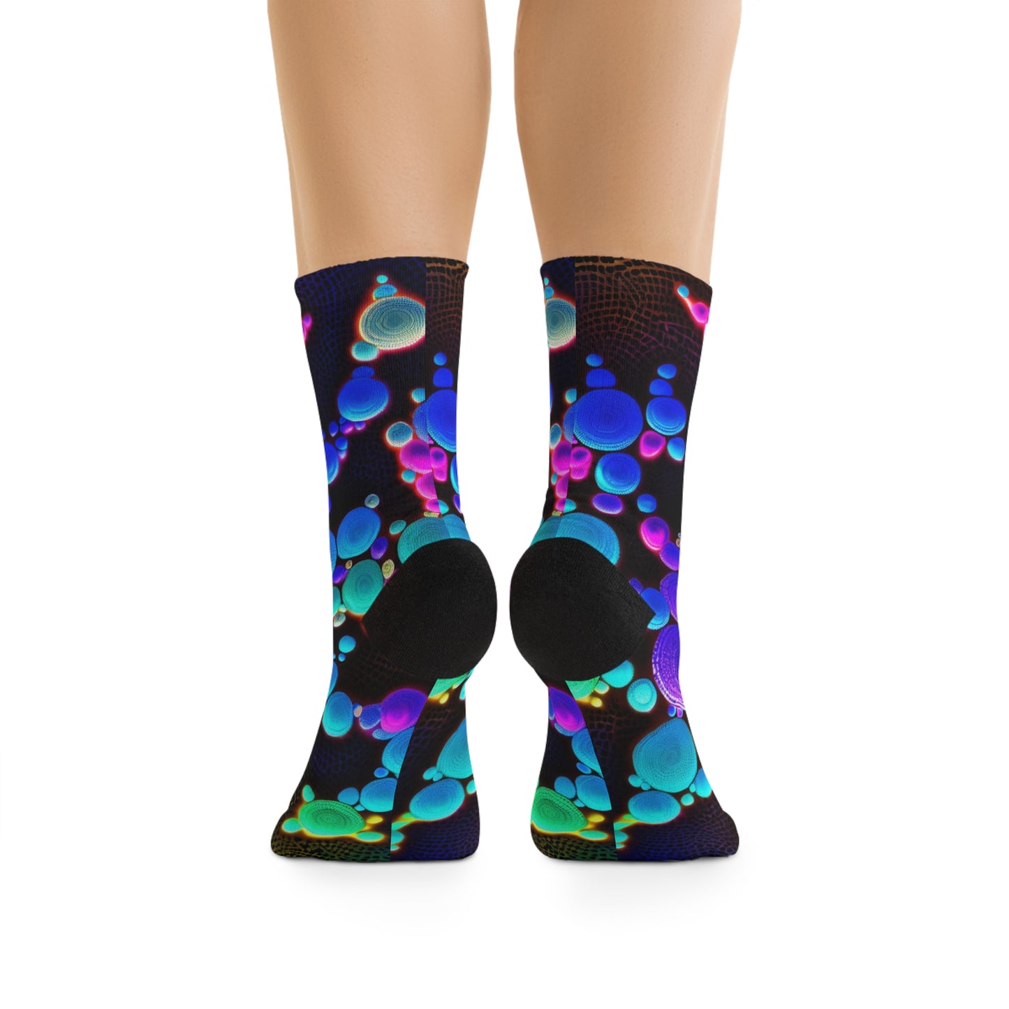 Colorful Abstract Recycled Poly Socks - Eco-Friendly Fashion for Everyday Wear