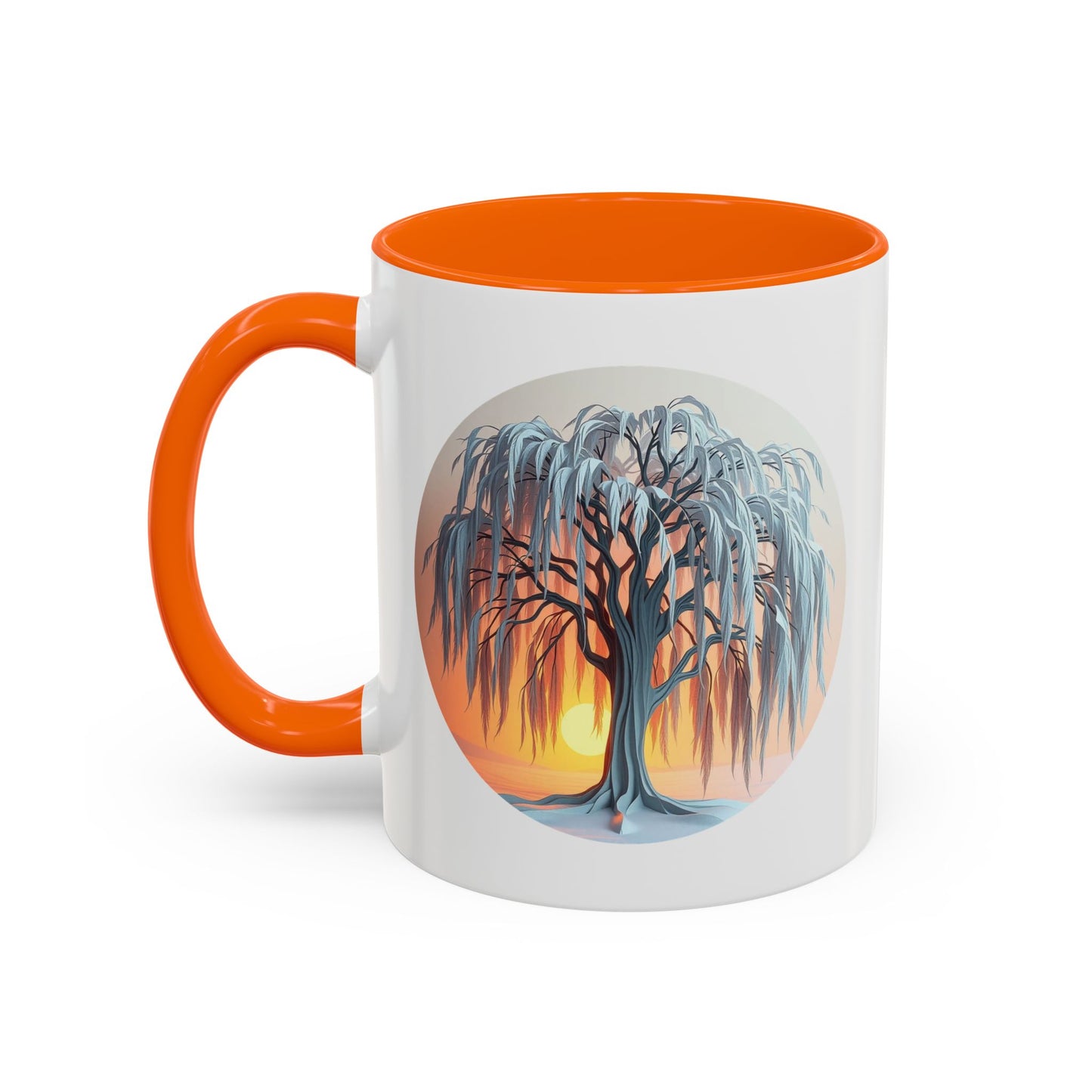 Serene Willow Tree of Life Accent Coffee Mug - 11oz Perfect for Nature Lovers & Cozy Moments