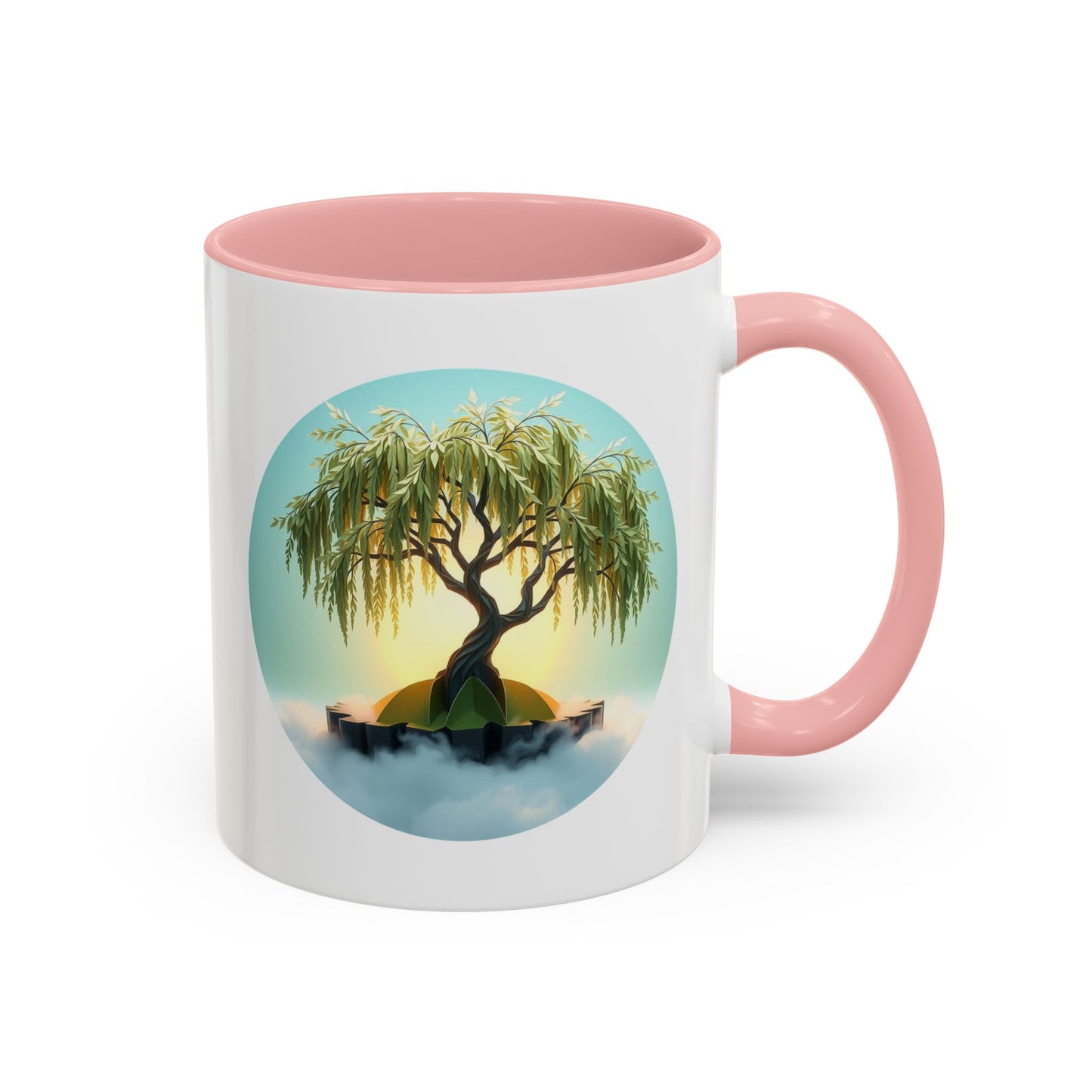 Serene Willow Tree of Life Accent Coffee Mug - 11oz Perfect for Nature Lovers & Cozy Moments
