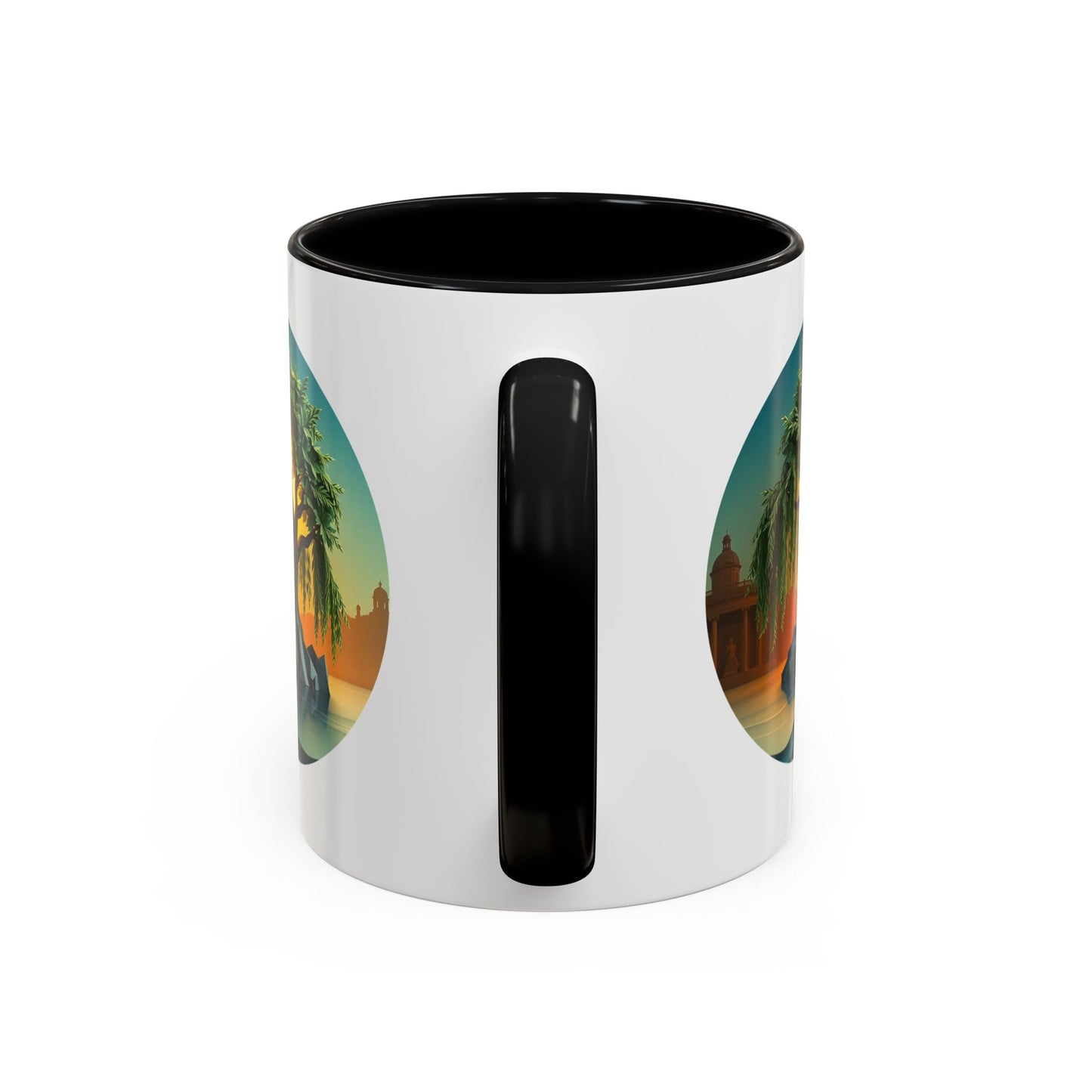 Tropical Sunset Tree of Life Accent Coffee Mug - 11oz Perfect for Nature Lovers & Cozy Moments