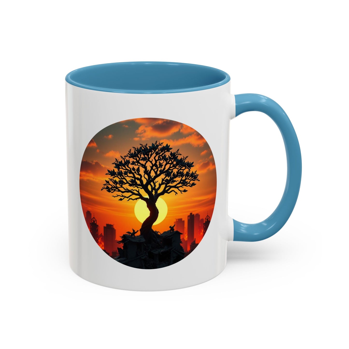 Serene Sunset Tree of Life Accent Coffee Mug - 11oz Perfect for Nature Lovers & Cozy Moments